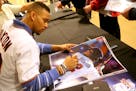 Minnesota Twins prospect Byron Buxton signed autographs at Twinsfest Friday, Feb. 23, 2015, at Target Field in Minneapolis, MN.](DAVID JOLES/STARTRIBU