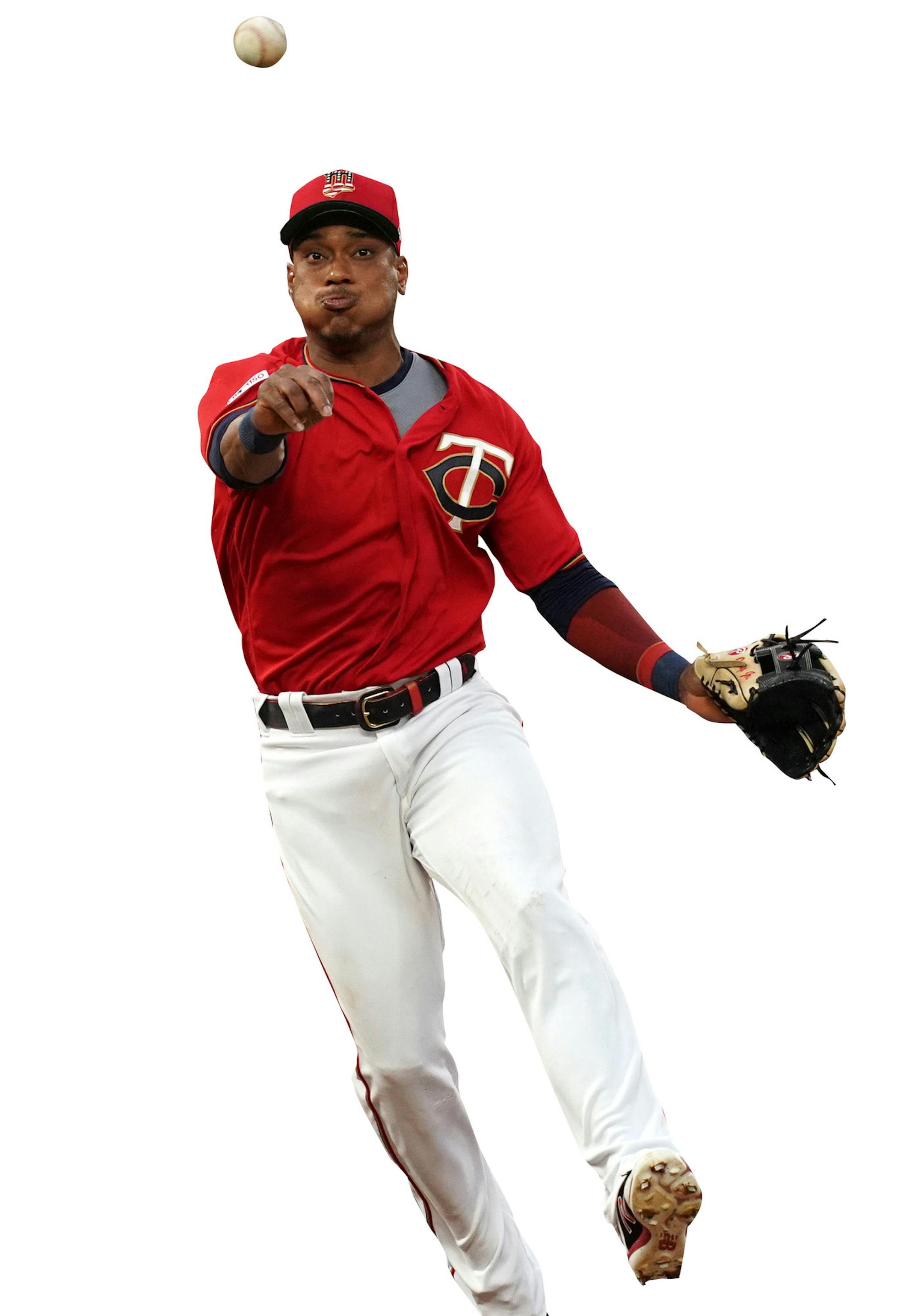 Minnesota Twins shortstop Jorge Polanco (11) fielded a ball hit by Texas Rangers center fielder Delino DeShields (3) in the first inning. ] ANTHONY SOUFFLE • anthony.souffle@startribune.com The Minnesota Twins played the Texas Rangers in an MLB game Friday, July 5, 2019 at Target Field in Minneapolis. ORG XMIT: MIN1907052149215795