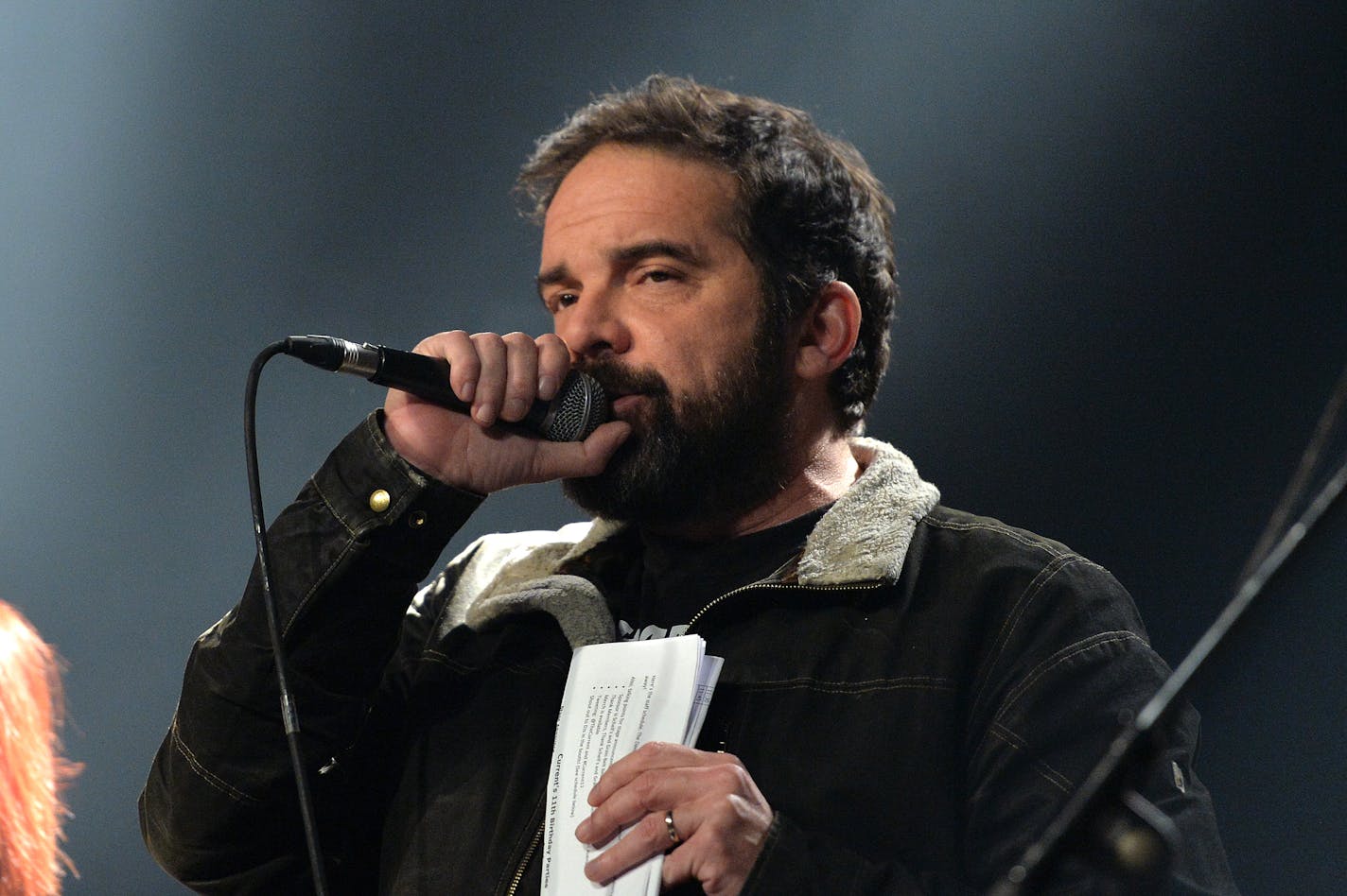 Recent addition to the Current's on-air talent, Brian Oake, takes the stage between musical acts Saturday night for the second half of the Current's eleventh birthday bash at First Avenue's main room. ] (SPECIAL TO THE STAR TRIBUNE/BRE McGEE) **Brian Oake (host)