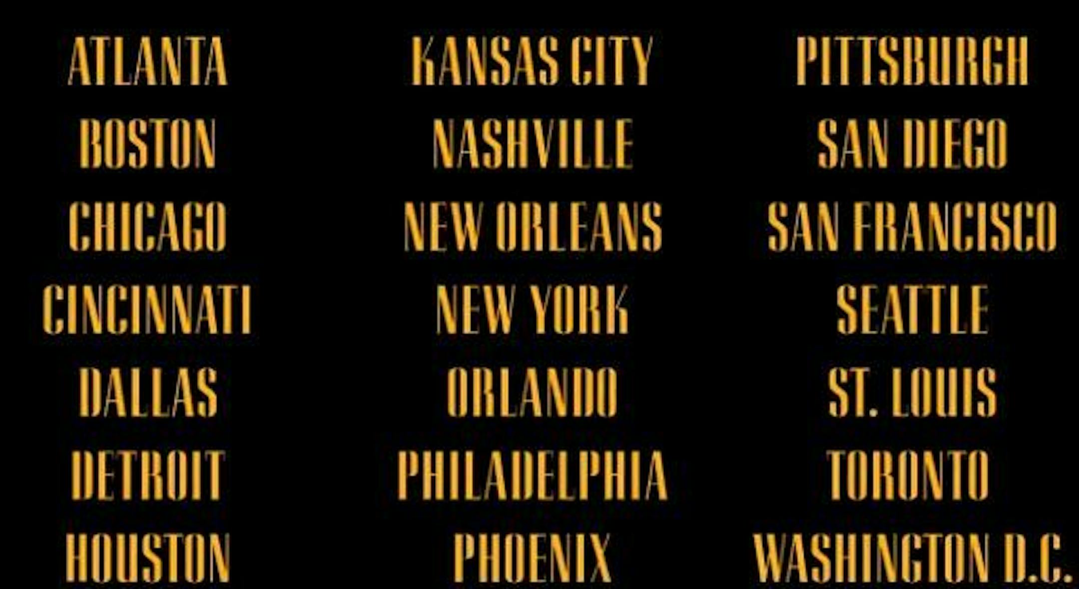 A screenshot from the Guns N' Roses teaser video announcing the summer tour,