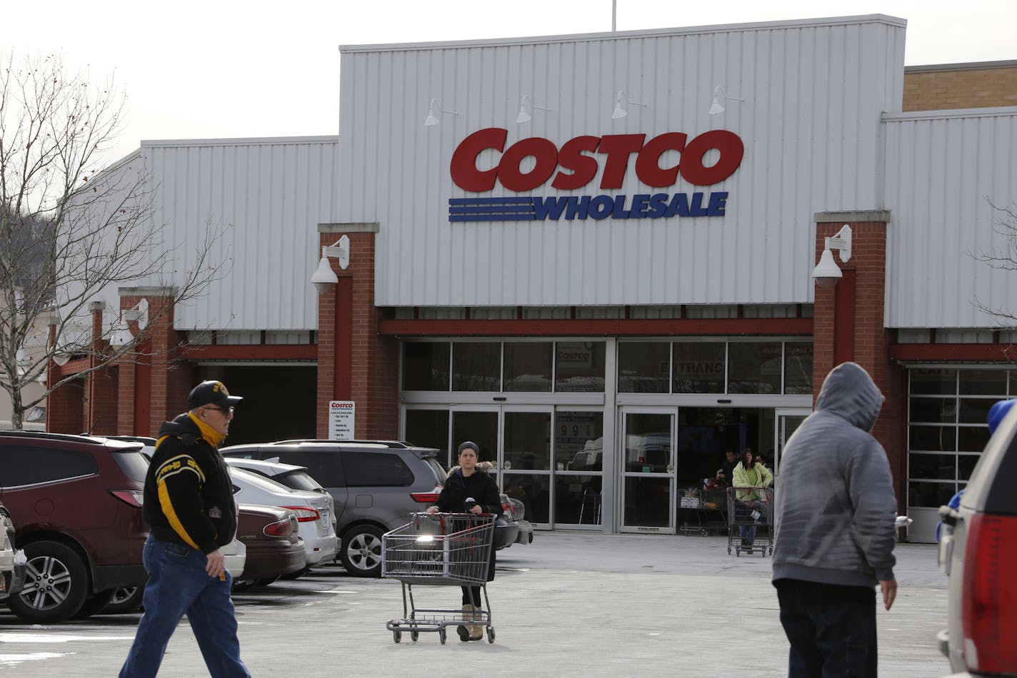 Costco has upped its minimum wage for workers to $15 an hour. Shown is the store in Homestead, Pa.