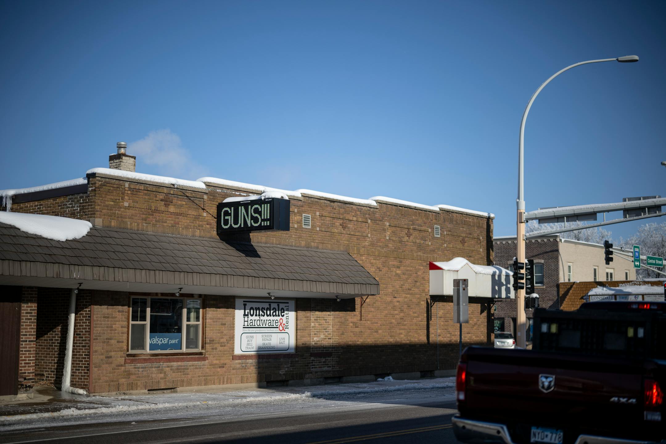 Lonsdale Hardware and Rental on the town's main street.