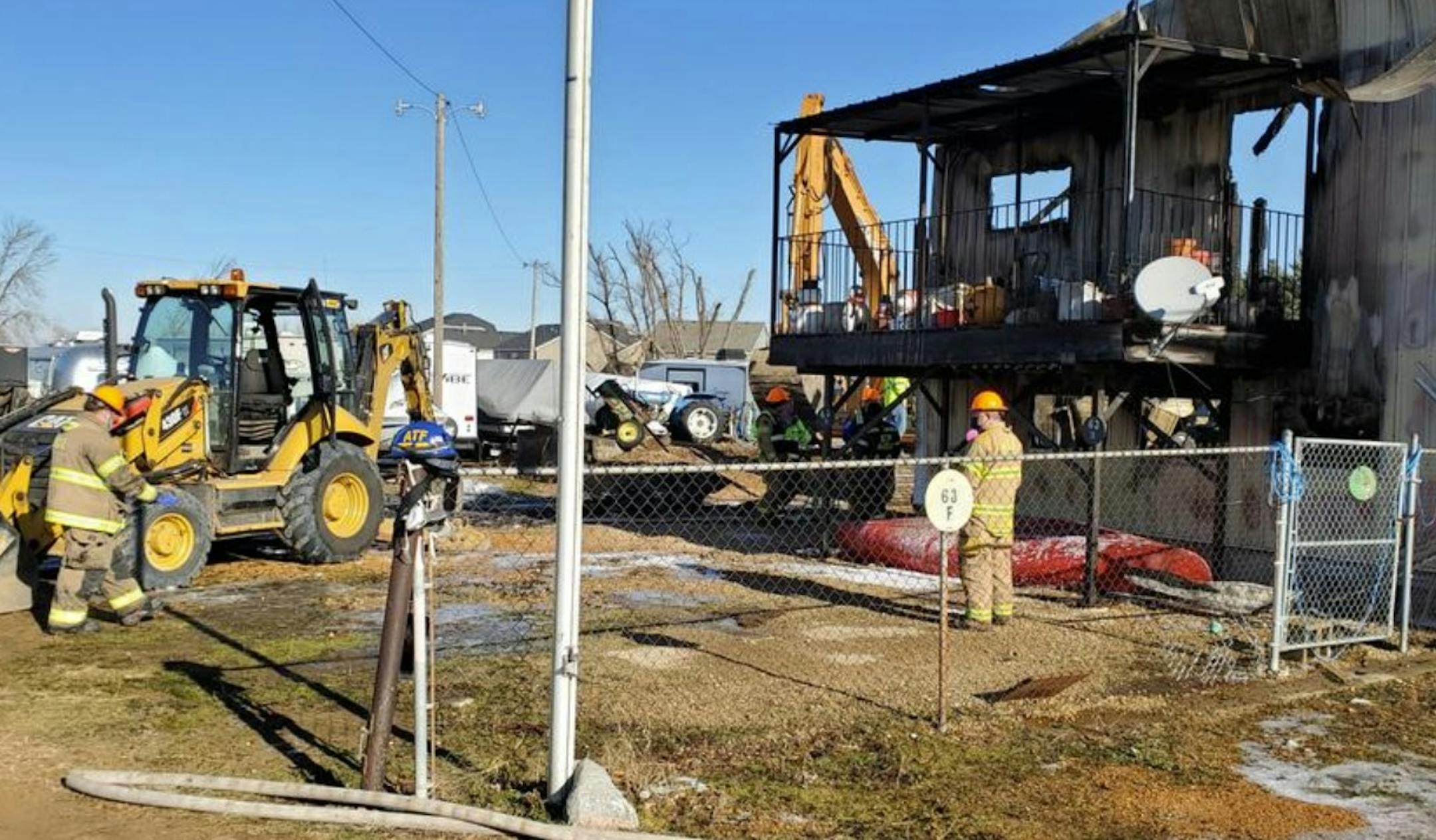 One person was found dead Wednesday in a Maple Grove commercial building that was heavily damaged by fire the night before.