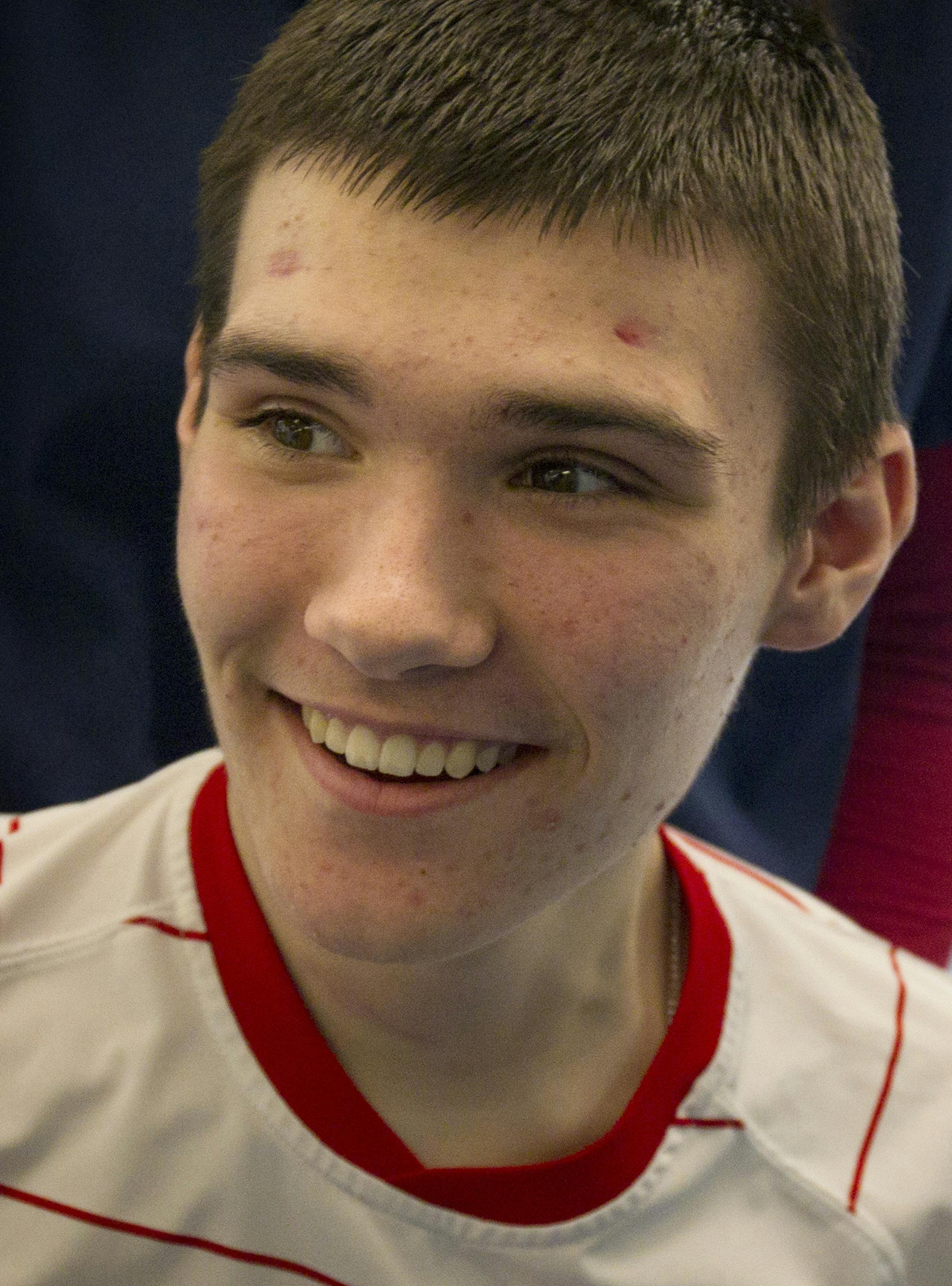 Jack Jablonski during a physical therapy session in April 2012 at Sister Kenny in Minneapolis, Minn. ] FOR FILE ----- CARLOS GONZALEZ cgonzalez@startribune.com, April 17, 2012, Minneapolis, Minn, Jack Jablonski, Sister Kenny, Last day of rehab at Sister Kenny