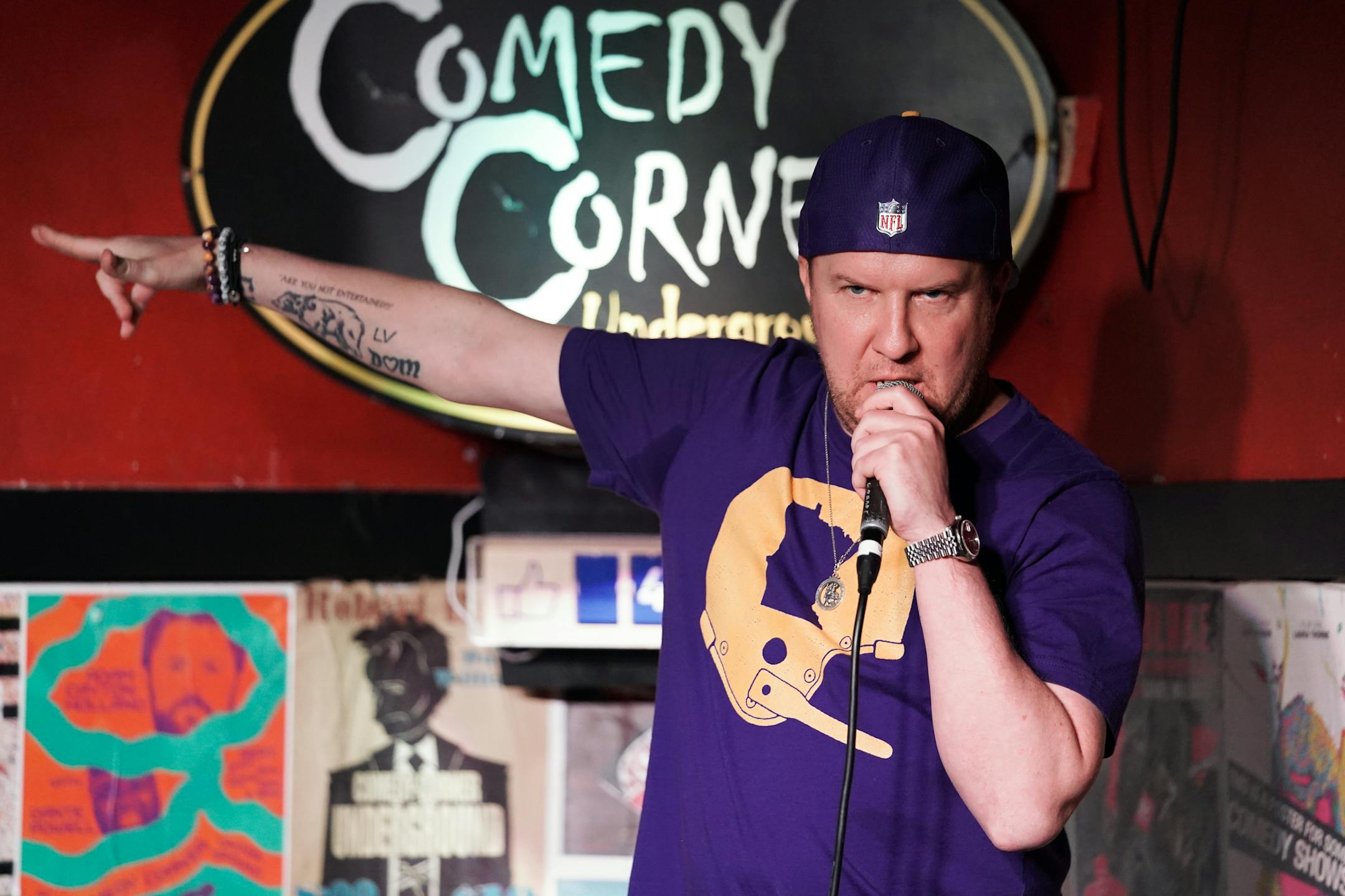 Nick Swardson tested out new material at a sold-out show at the Comedy Corner on Dec. 11, 2019, in Minneapolis. The Corner Bar, a popular gathering spot for sports fans and up-and-coming comics, was damaged in a fire this past weekend.