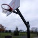 The basketball court at River Bend Park in Savage, Minn., seen on Friday, Nov. 10, 2023. Savage officials have reinstalled the basketball hoops at Riv