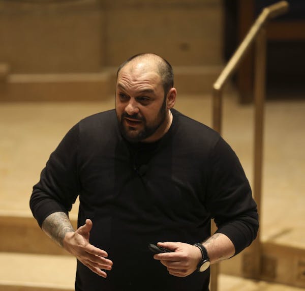 Christian Picciolini told his story about growing up in Chicago and entering the white supremacist movement as a teenager.