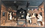 This diorama or shadowbox provides a view of a French or German tavern from the 19th century. (Handout/TNS)
