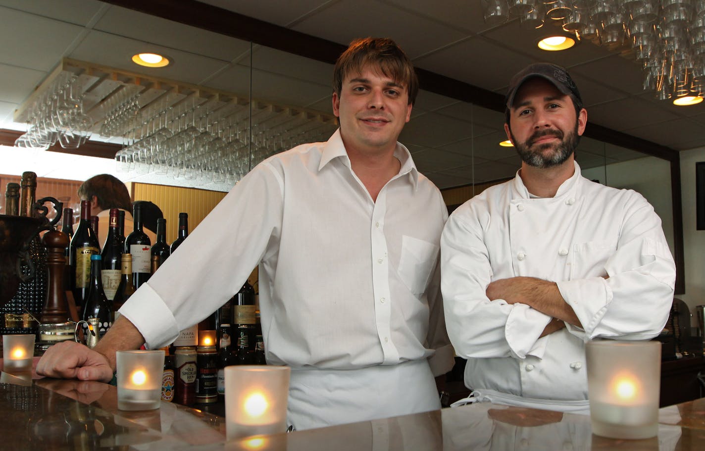 BRUCE BISPING &#x2022; bbisping@startribune.com White Bear Lake, MN., Thursday, 11/5/2009] (left to right) Acqua co-owners Daron Close and Chris Whalen.