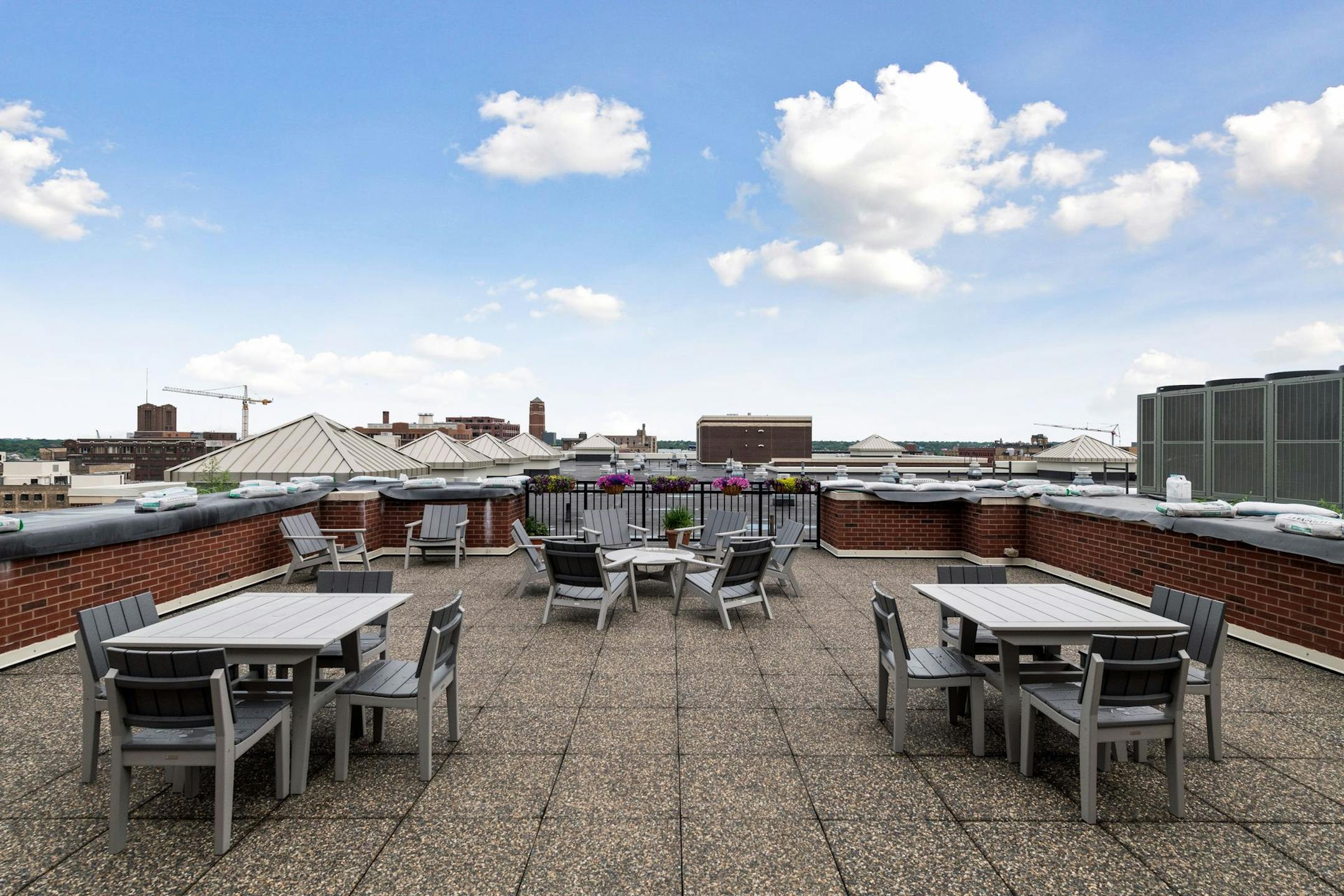 The shared outdoor deck.