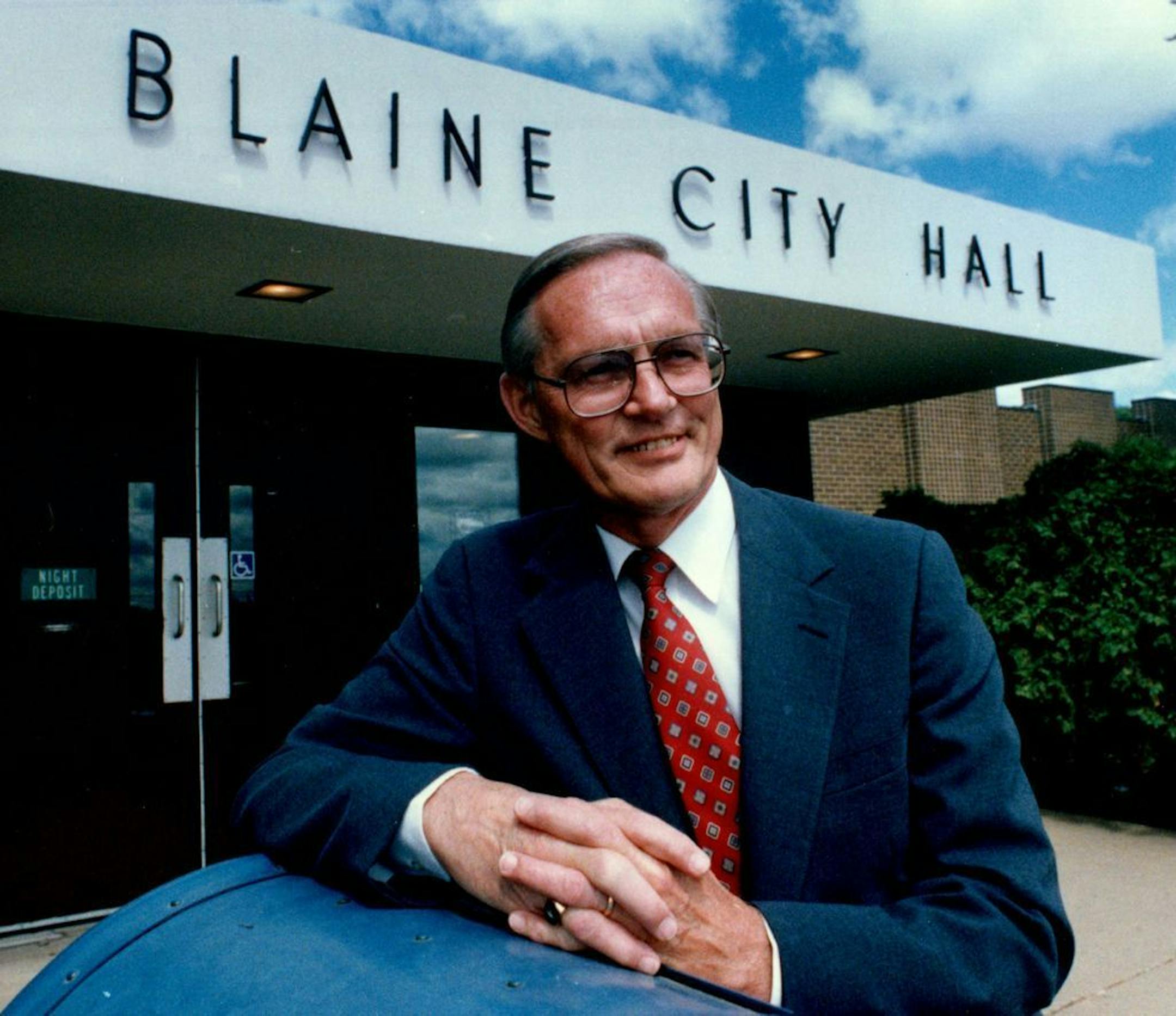 After overseeing construction of the Metrodome, Don Poss became Blaine city manager in 1988.