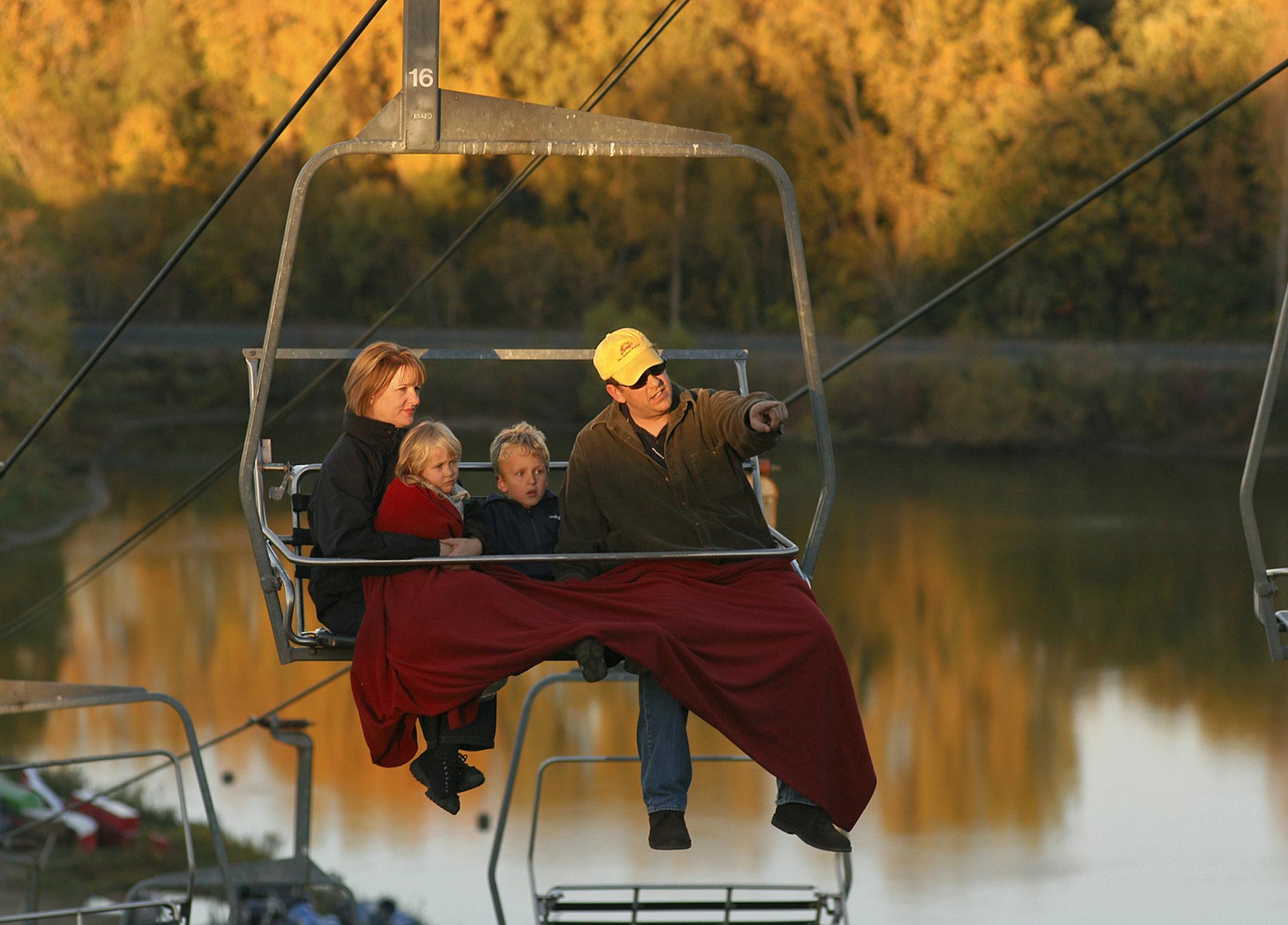 Leaf viewing from the chairlift at Hyland Hills in Bloomington.