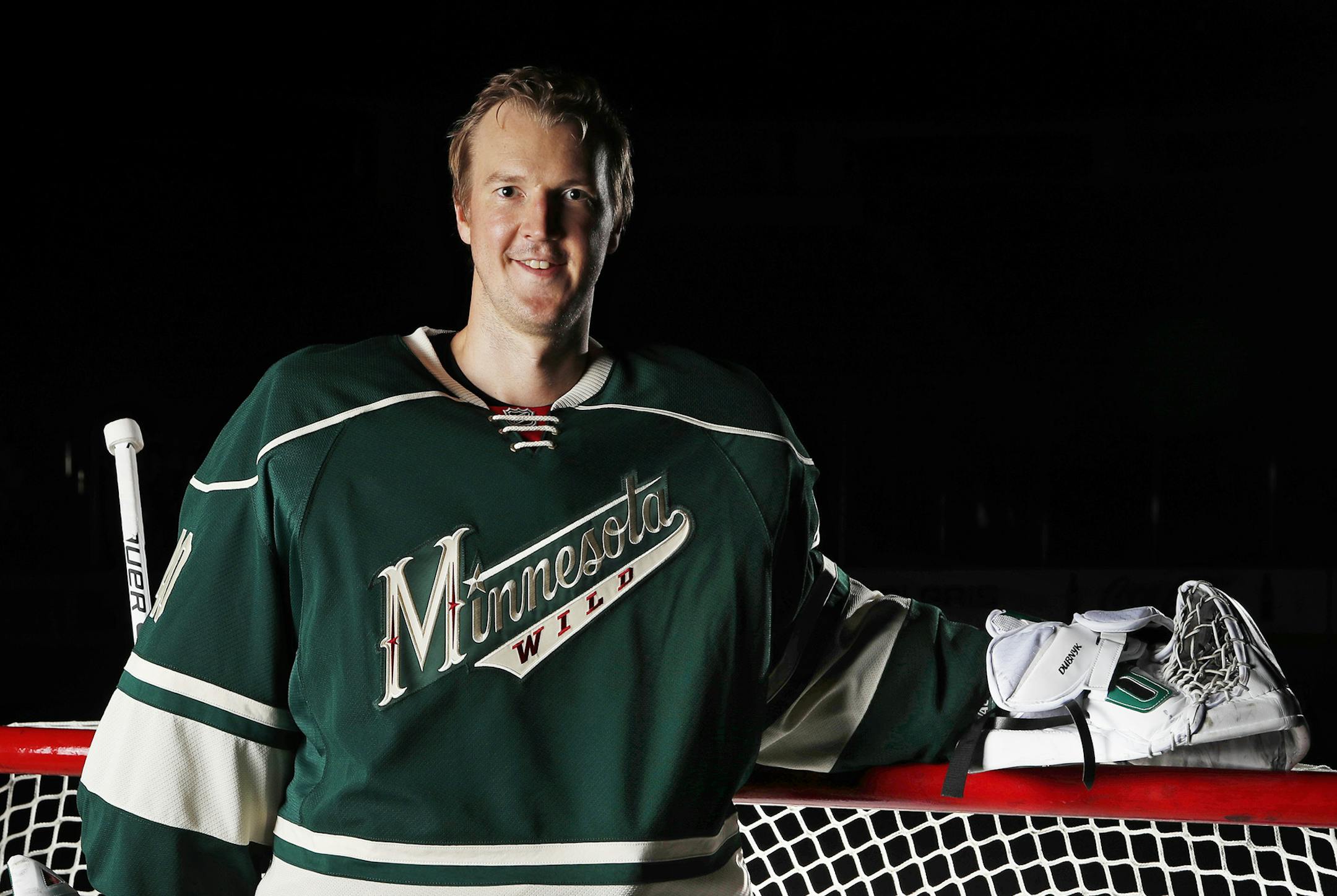 Minnesota goal keeper Devan Dubnyk Wednesday September 22 ,2016 in St. Paul MN. ] Wild media day. Jerry Holt / jerry. Holt@Startribune.com