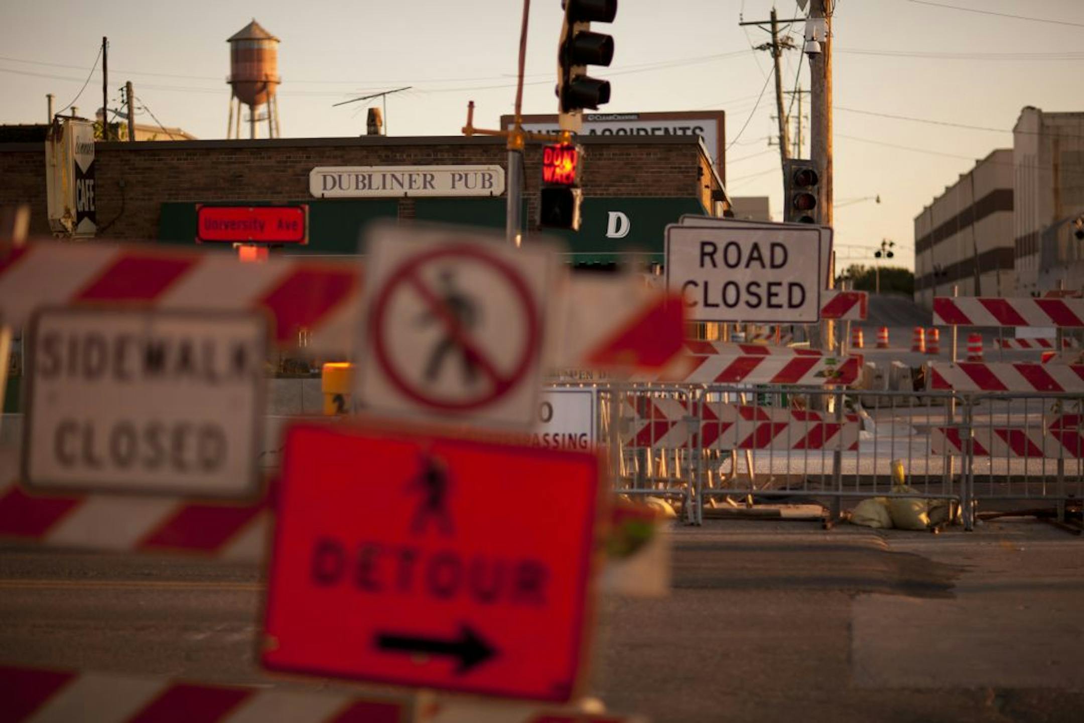 The Dubliner Pub, a venerable bar on the corner of University Ave. and Vandalia St. on Thursday evening, July 28, 2011, in St. Paul, Minn. It's a bar that's worth the trouble of getting to despite the light rail construction that has University Ave. all torn up in front of it.