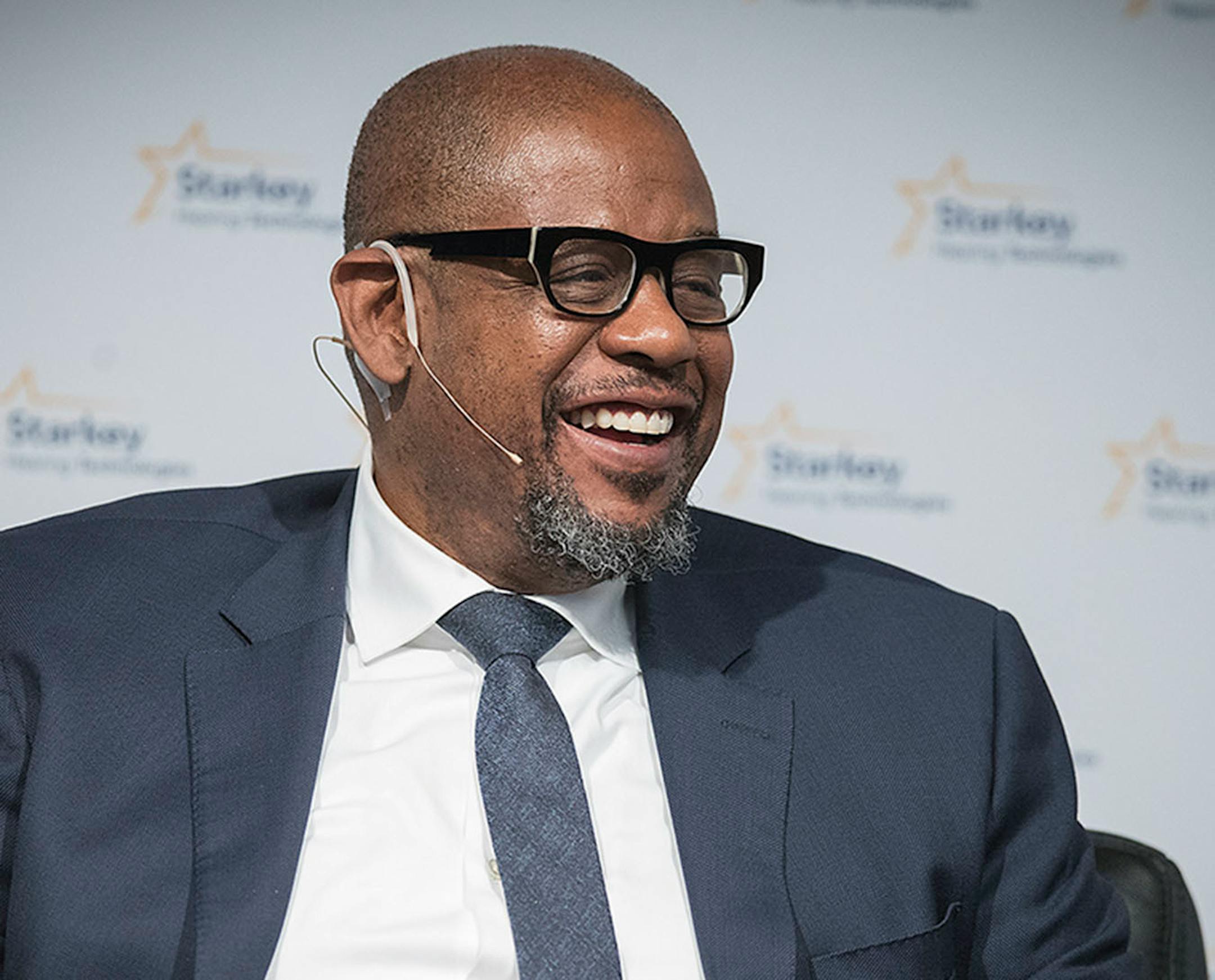 Actor Forest Whitaker and the Dalai Lama participated in a panel discussion at Starkey Hearing Technologies, Friday, June 23, 2017 in Eden Prairie, MN.