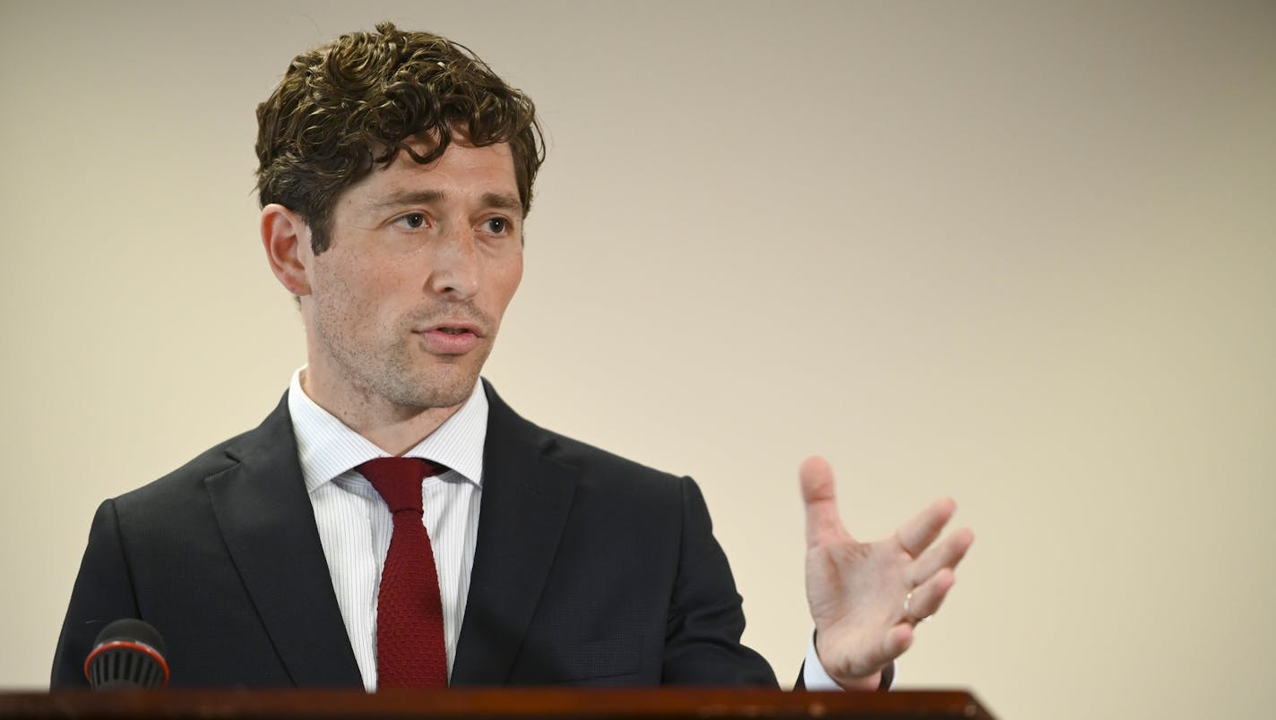 Minneapolis Mayor Jacob Frey was joined by Minneapolis police chief Medaria Arradondo and mayors from around the metro Thursday as they called for new legislation to overhaul the arbitration process that critics say too often allows officers accused of "egregious" misconduct to get their jobs back. ] aaron.lavinsky@startribune.com Minneapolis Mayor Jacob Frey and Minneapolis Police Chief Medaria Arradondo spoke to the media and called for new legislation to overhaul the arbitration process that