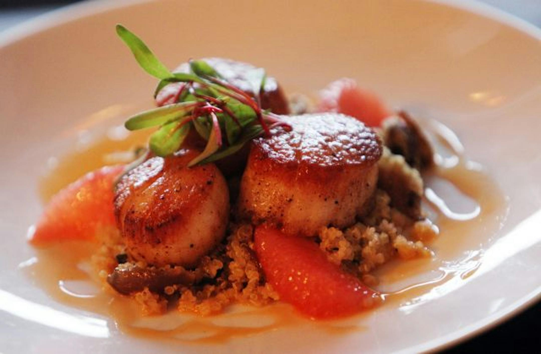 Scallops with Rio Star grapefruit.