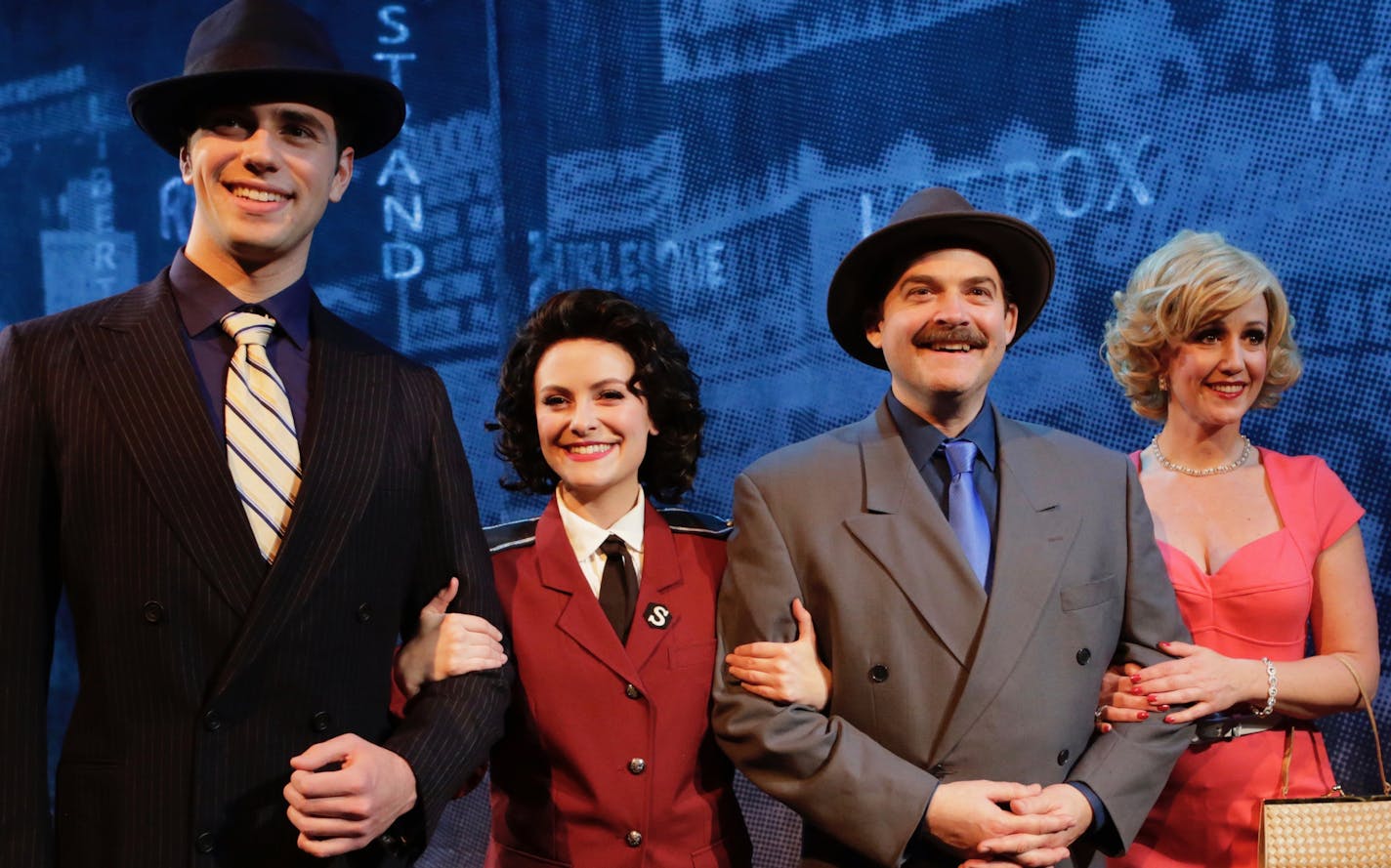 "Guys and Dolls" at Old Log stars Eric Sargent, Grace Chermak, Charlie Clark and Kym Chambers Otto
credit: Old Log Theatre