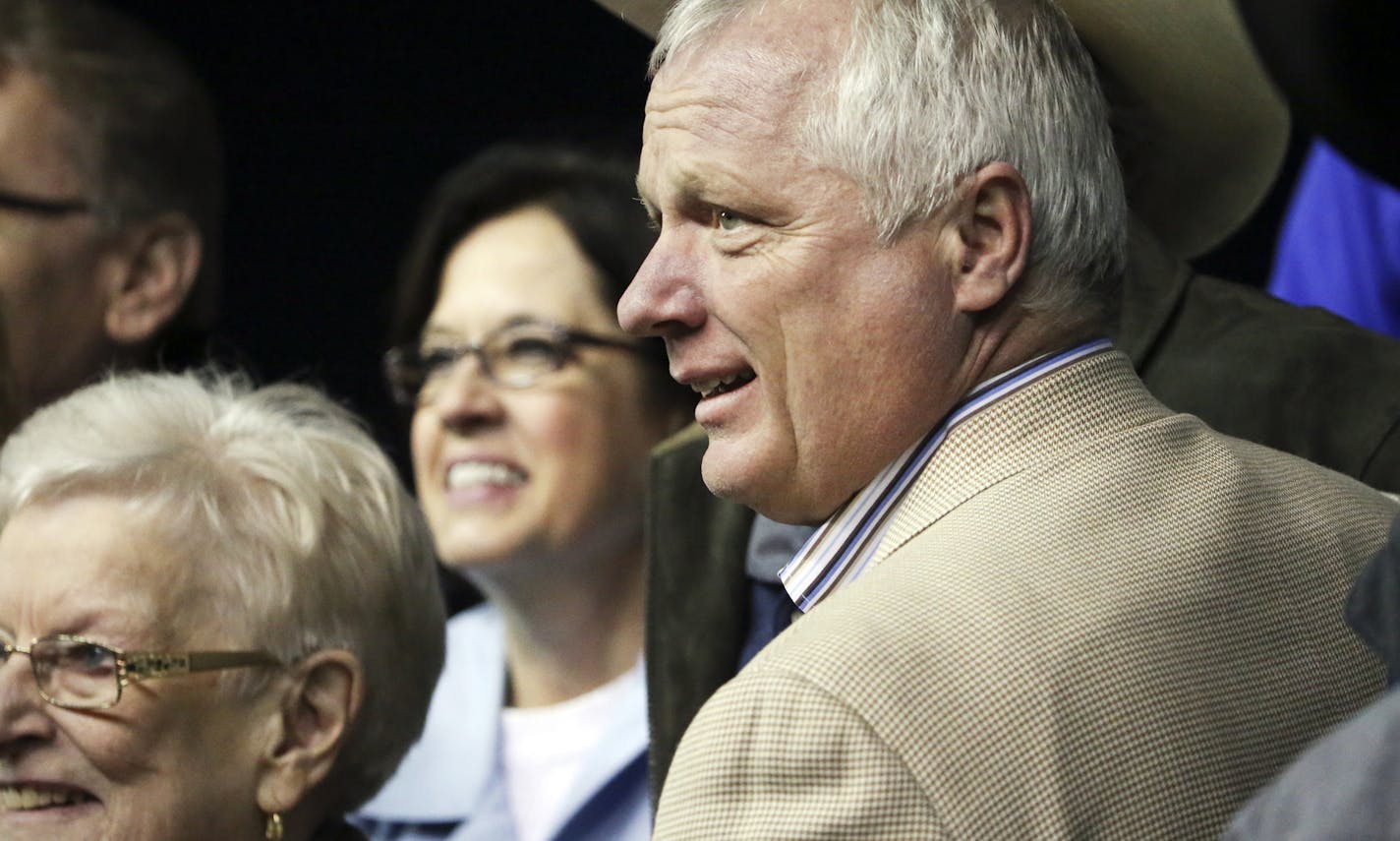 Canterbury Park CEO Randy Sampson in the Winner's Circle on opening night in May. "Racing," says Sampson, "is a fun business."