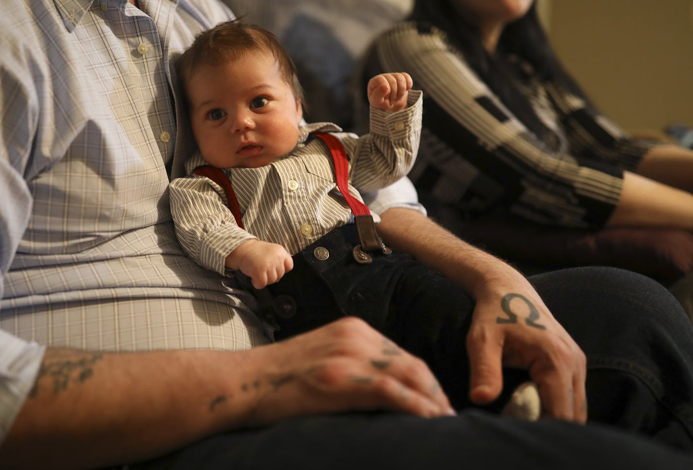 Rob Spain held his seven week-old son, Ayden, while he and the boy's mom, Tiffany Birch sat on the couch after dinner. ] JEFF WHEELER &#xef; jeff.wheeler@startribune.com Dakota County's 60 Day Housing Challenge aims to house as many of the county's 347 known homeless people as possible from Dec. 15 to Feb. 13. So far, 20 households have signed leases on their new homes located throughout the county, officials said. Rob Spain and Tiffany Birch found housing through the program and moved into a fo