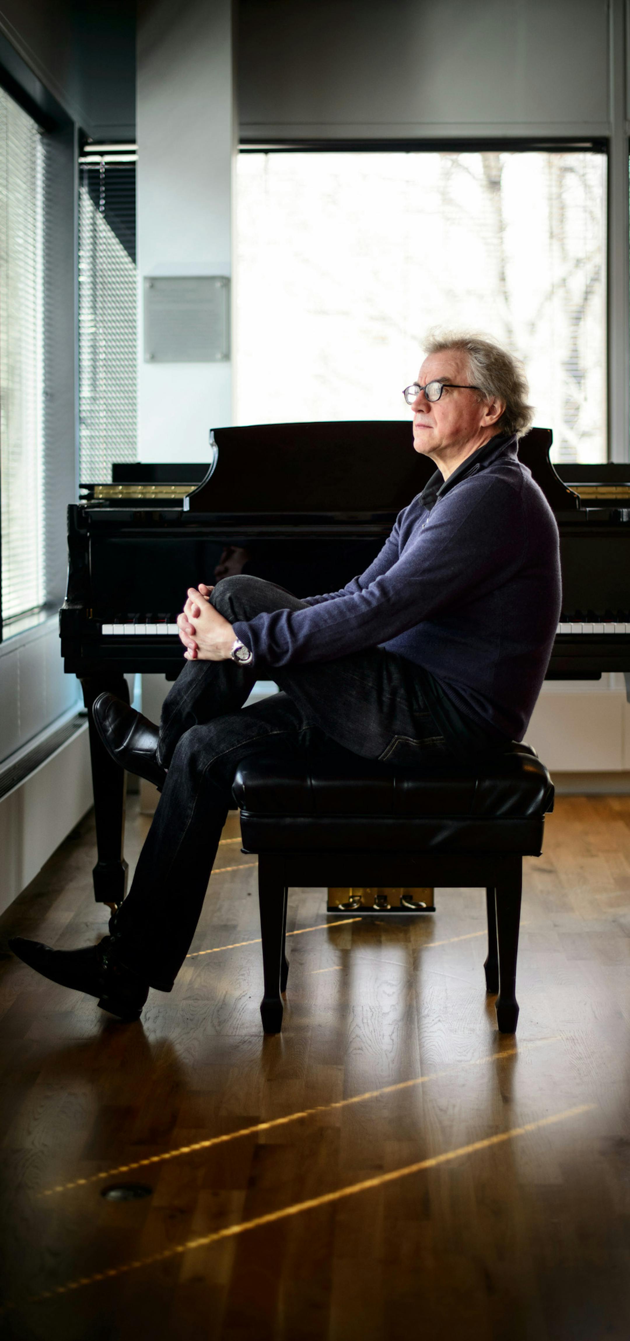 Osmo Vanska in his office in Orchestra Hall on the eve of his concert with the Minnesota Orchestra that will feature the music that received a Grammy Award in February. ] GLEN STUBBE * gstubbe@startribune.com Wednesday, March 26, 2014.