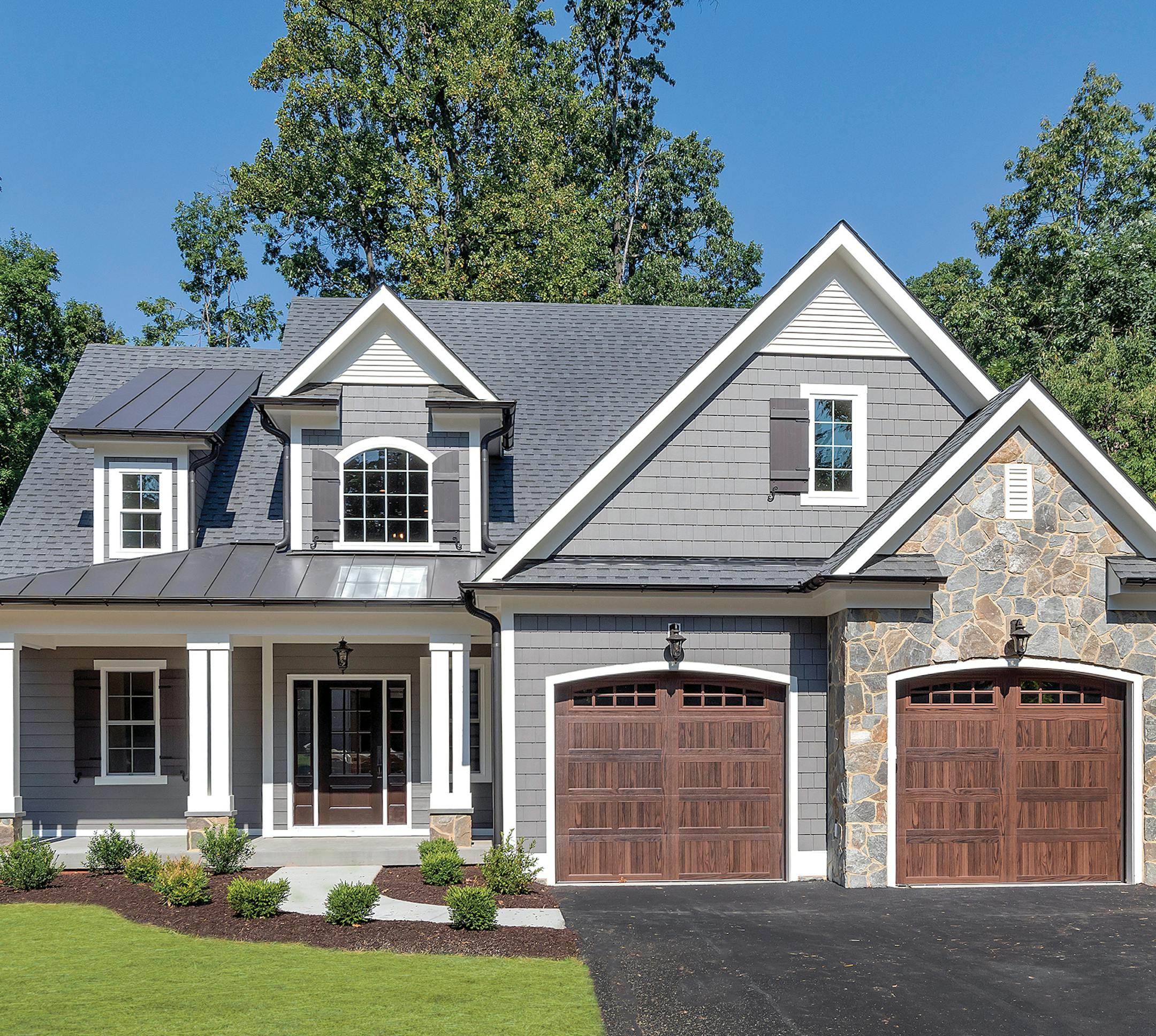 Cottage-style home has plenty of curb appeal.