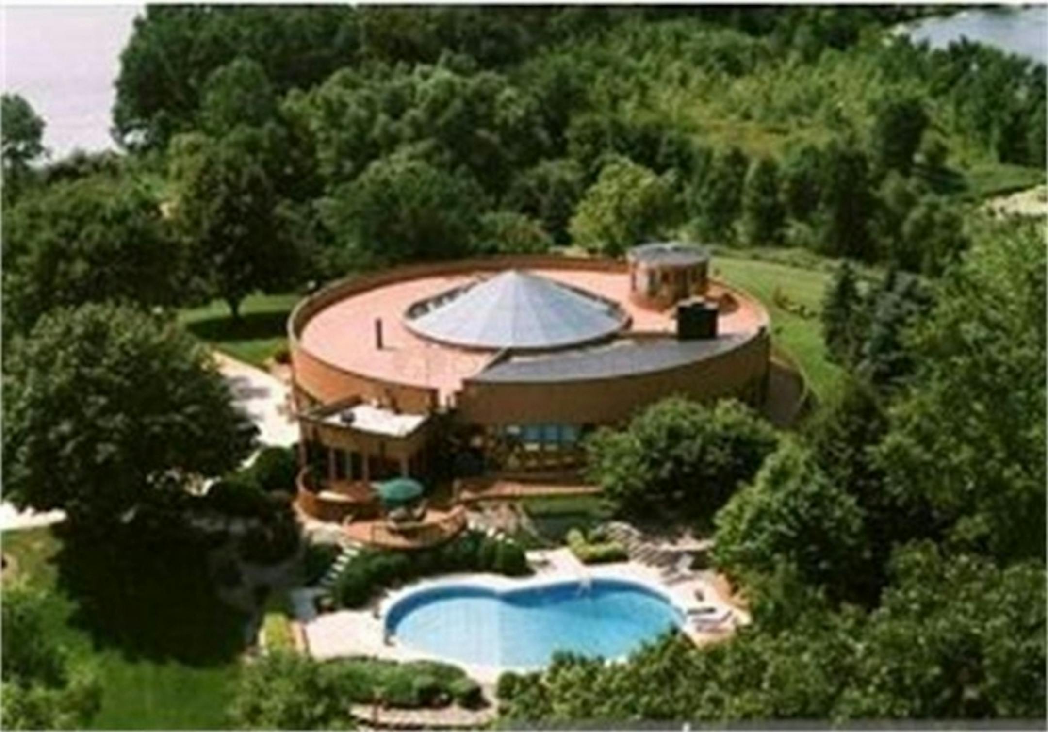 The home near Northfield sits on five acres and includes a roof-top swimming pool.