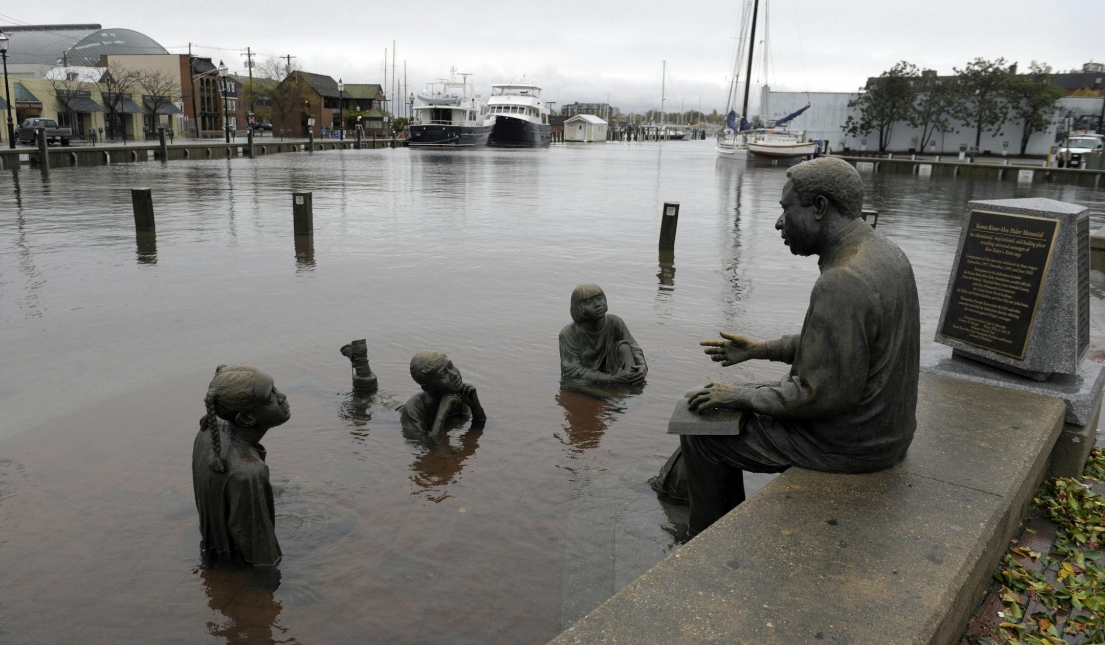 Downtown Annapolis, Md., Tuesday, Oct. 30, 2012, after the superstorm and the remnants of Hurricane Sandy passed through..