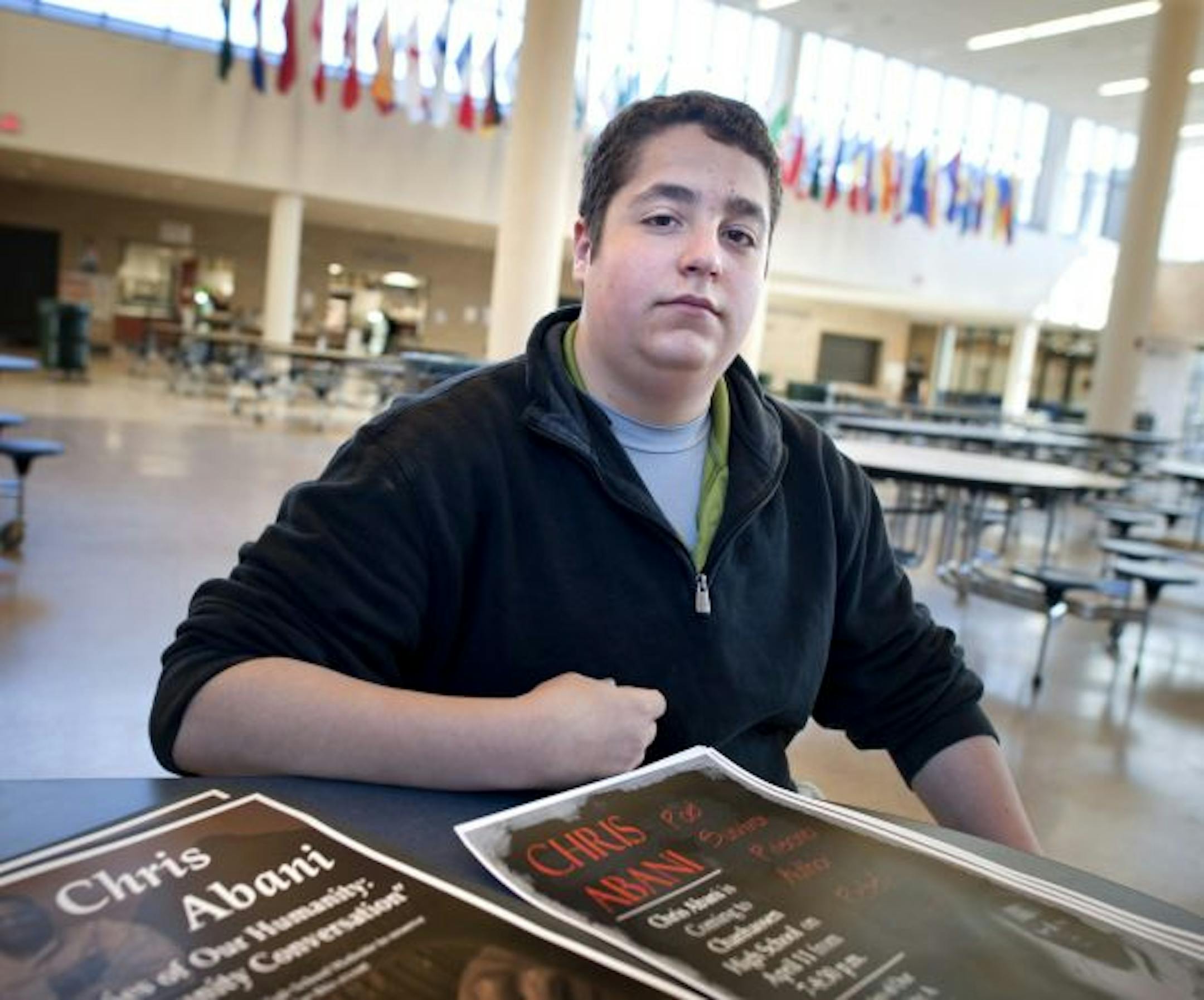Chanhassen High School junior George Glaros was instrumental in persuading Nigerian poet and activist Chris Abani to speak at his school next week.
