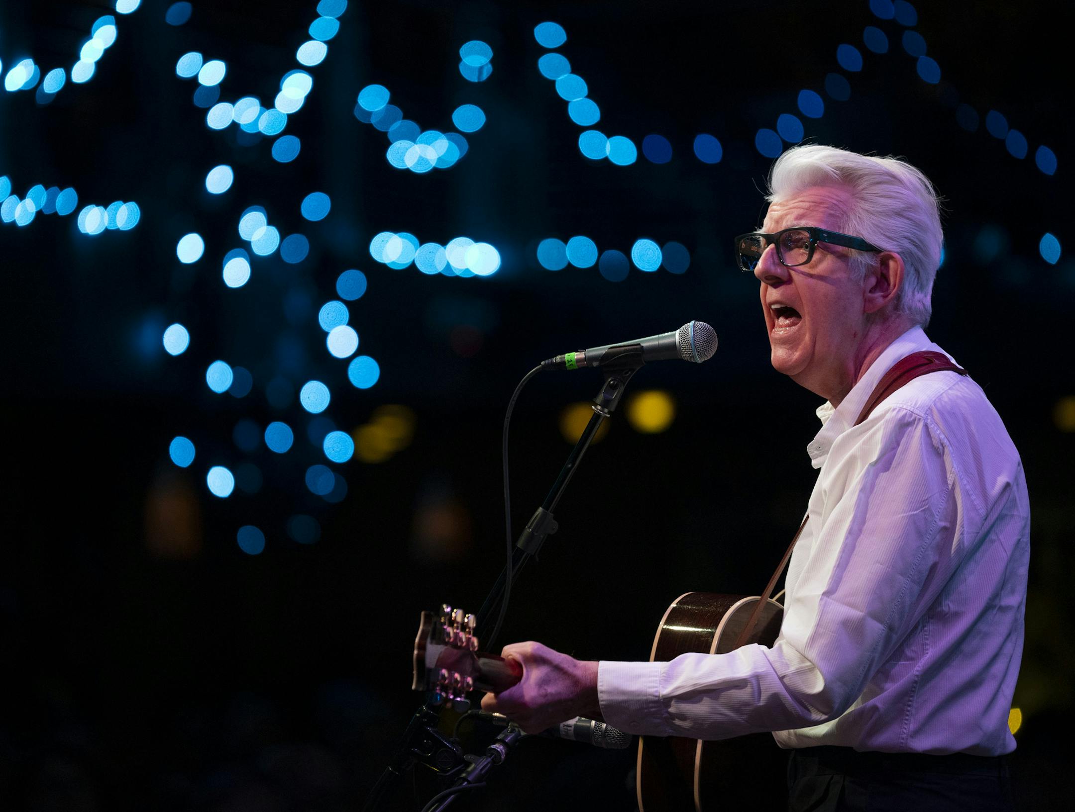 Nick Lowe early in his set on his first night at the Dakota Wednesday. ] JEFF WHEELER • jeff.wheeler@startribune.com Nick Lowe performed on the first of two nights at the Dakota in Minneapolis, Wednesday night, January 2, 2019.