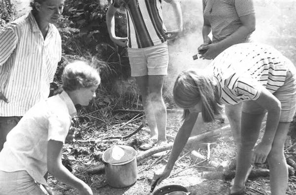 An early start: Lee Svitak Dean, left, spent several summers working -- and cooking -- at wilderness camps along the North Shore.