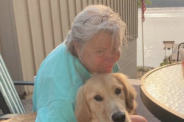 Margaret “Peggy” Douglass with her niece’s dog Lucy