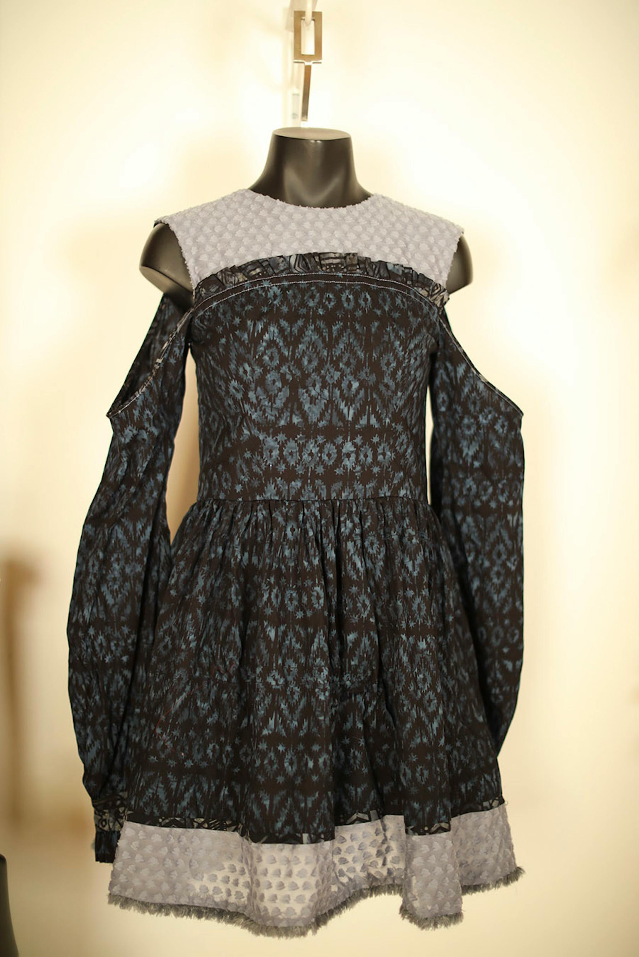 A dress by Minneapolis designer Samantha Rei on display in her Minneapolis studio.