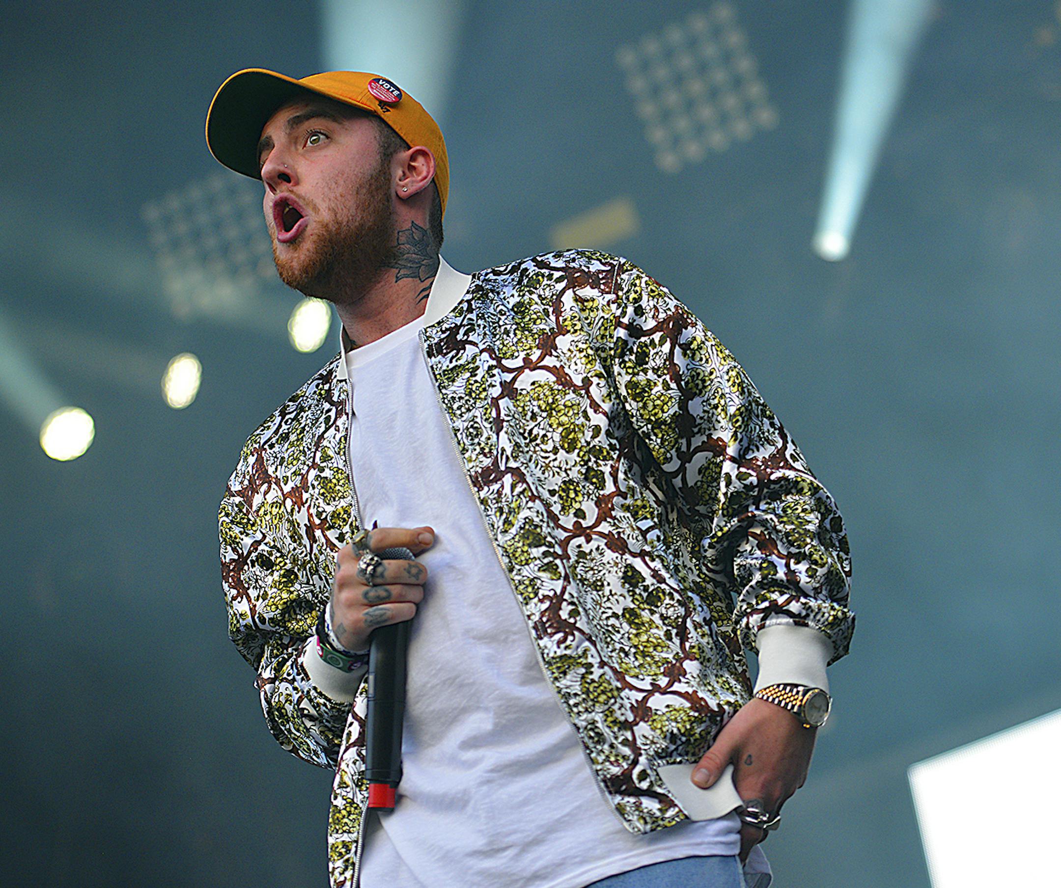 Mac Miller performs on day three of the Okeechobee Music and Arts Festival on March 5, 2016 in Okeechobee, Fla. Miller was found dead in his home on Sept. 7, 2018 of an apparent overdose of a lethal combination of alcohol and drugs in Sept. Miller's death underscores the dangers of a deadly opioid thatís rising in popularity. (Rolando Otero/South Florida Sun Sentinel/TNS) ORG XMIT: 1244783