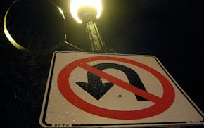 Some intersections do not allow U-turns.