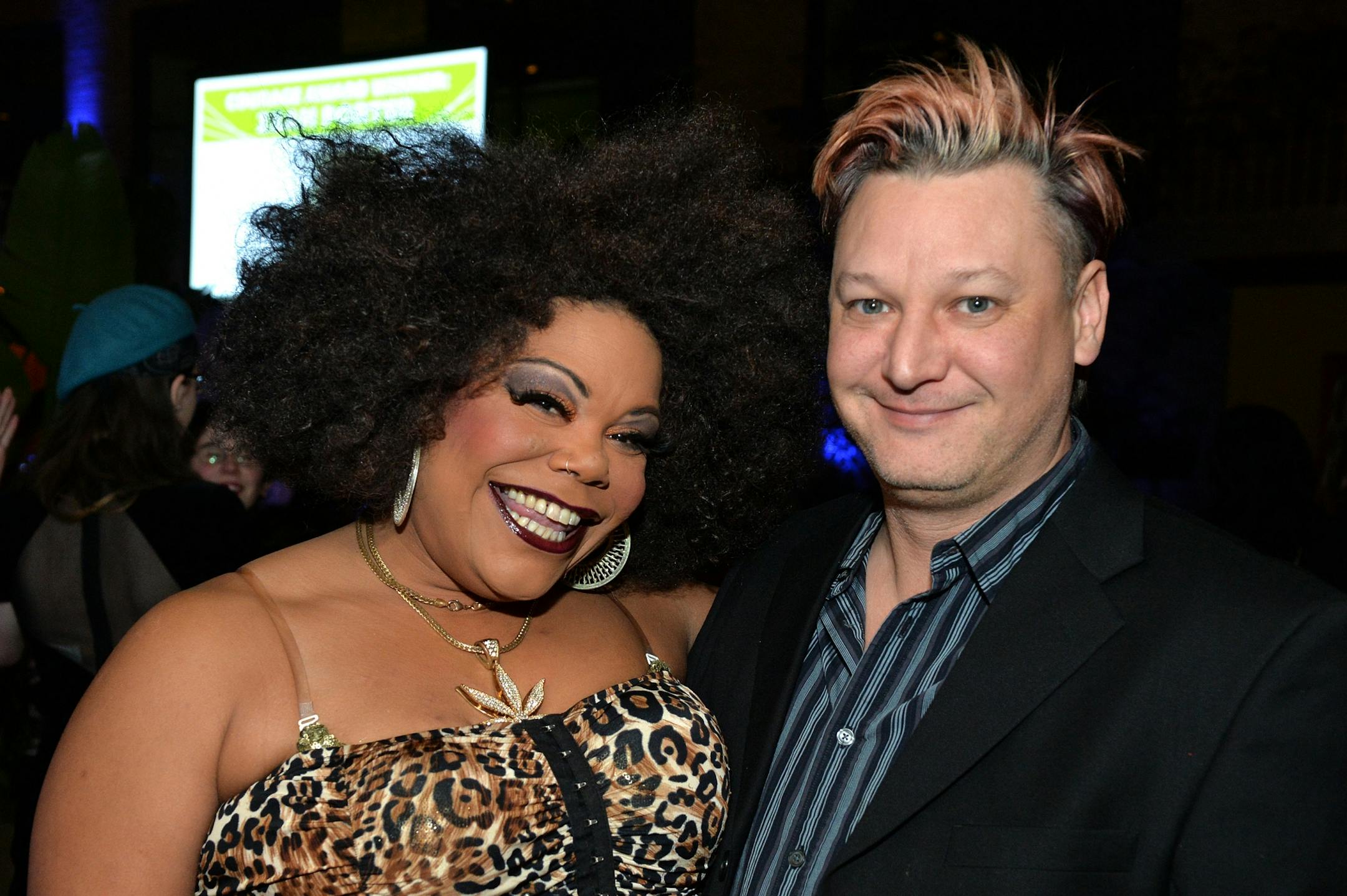 From left, Foxy Tann and Aaron Young.