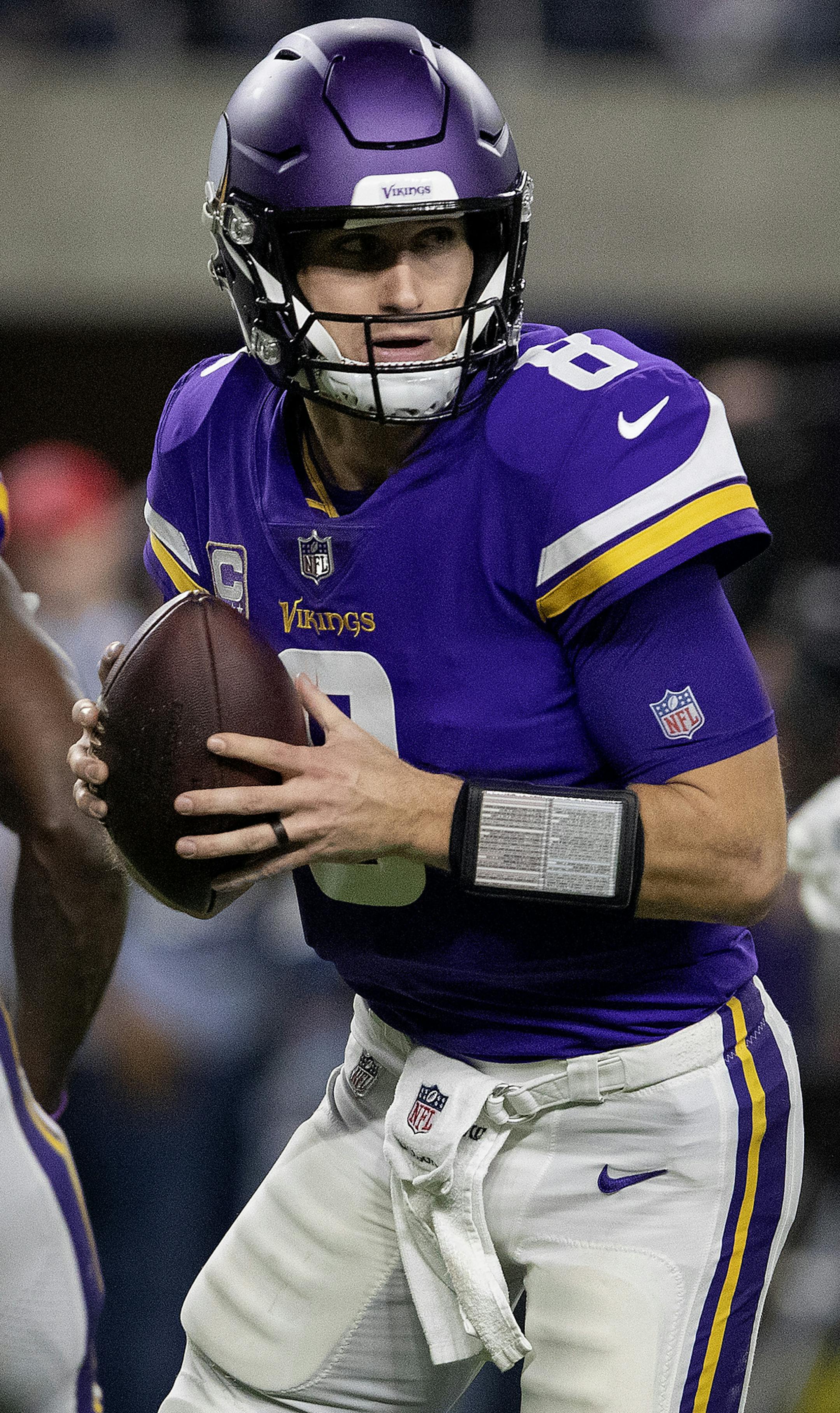 Vikings quarterback Kirk Cousins in the second quarter. ] CARLOS GONZALEZ • cgonzalez@startribune.com - Minneapolis, MN - October 28, 2018, US Bank Stadium, NFL, Minnesota Vikings vs. New Orleans Saints