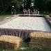 Barnesville, in western Minnesota, fills a 20-by-20-foot mashed-potato wrestling pit for its Potato Days celebration.