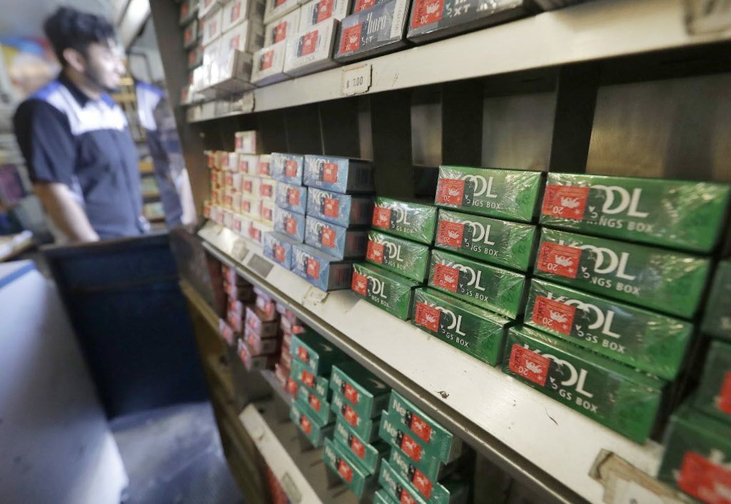 FILE - This May 17, 2018 file photo shows packs of menthol cigarettes and other tobacco products at a store in San Francisco.