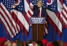 Republican presidential candidate Donald Trump delivered a speech Thursday in Columbus, Ohio.