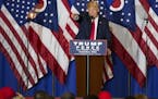 Republican presidential candidate Donald Trump delivered a speech Thursday in Columbus, Ohio.