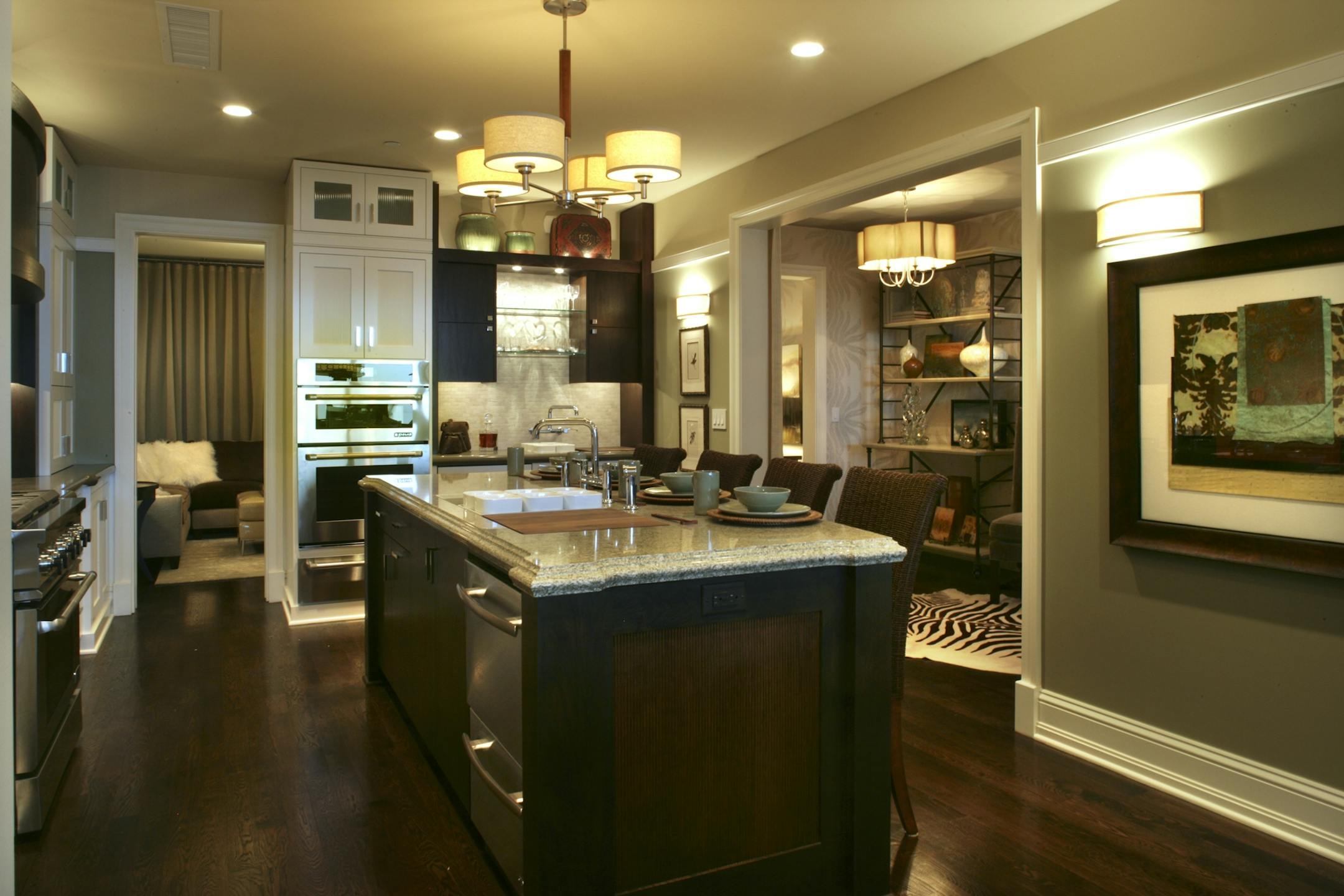 The condo's kitchen was designed by Bonnie Birnbaum.