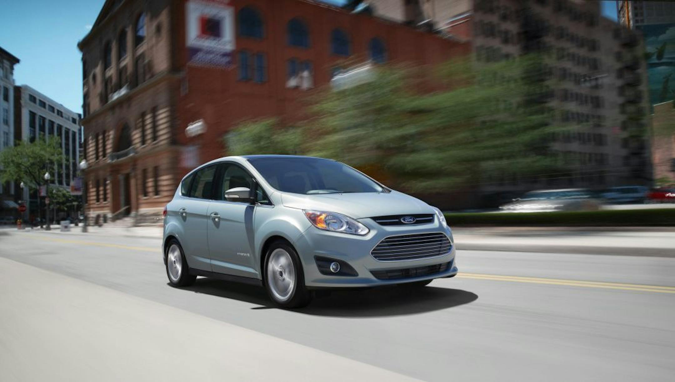 The 2013 Ford C-Max hybrid crossover is based on the same architecture as the Ford Focus.