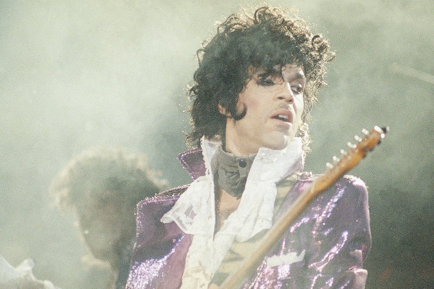 Rock singer Prince performs at the Forum in Inglewood, Calif., during his opening show, Feb. 18, 1985. (AP Photo/Liu Heung Shing) ORG XMIT: APHS381653 ORG XMIT: MIN1604211946241866