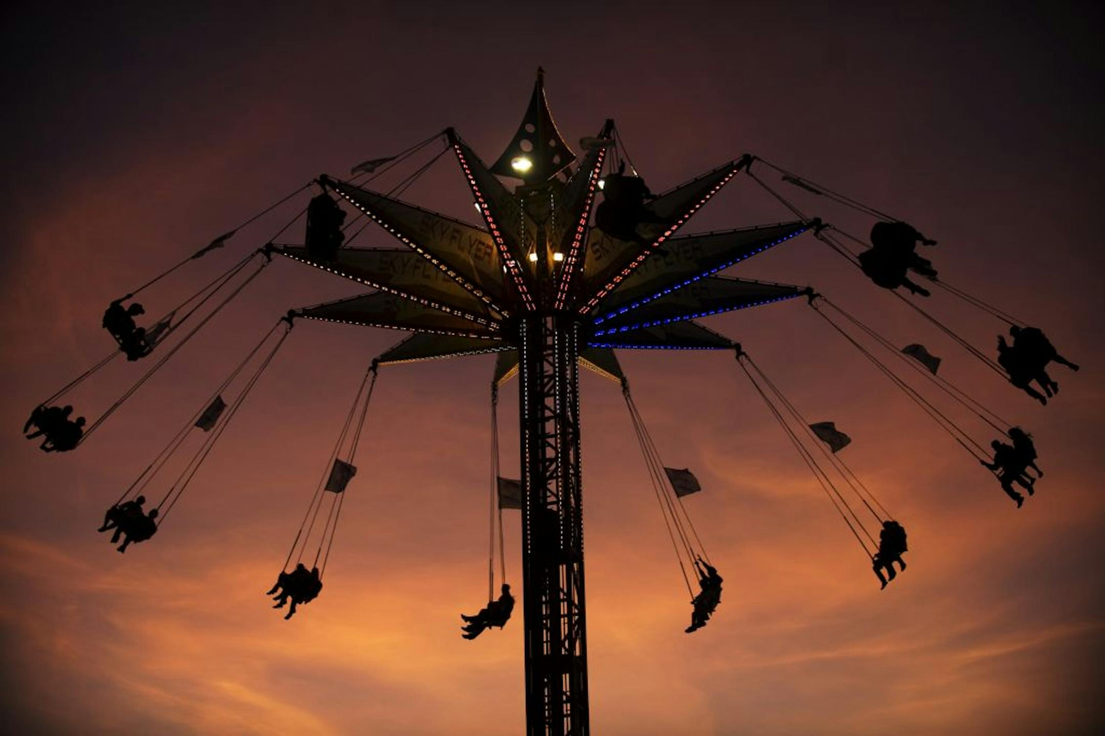 Midway ride at thye State Fair.