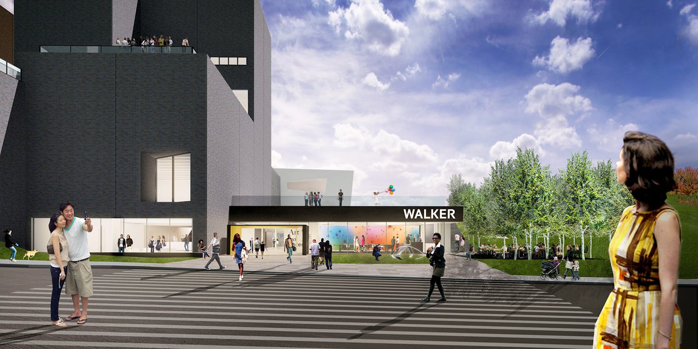 Renderings for Walker Art Center proposed remodel of sculpture park