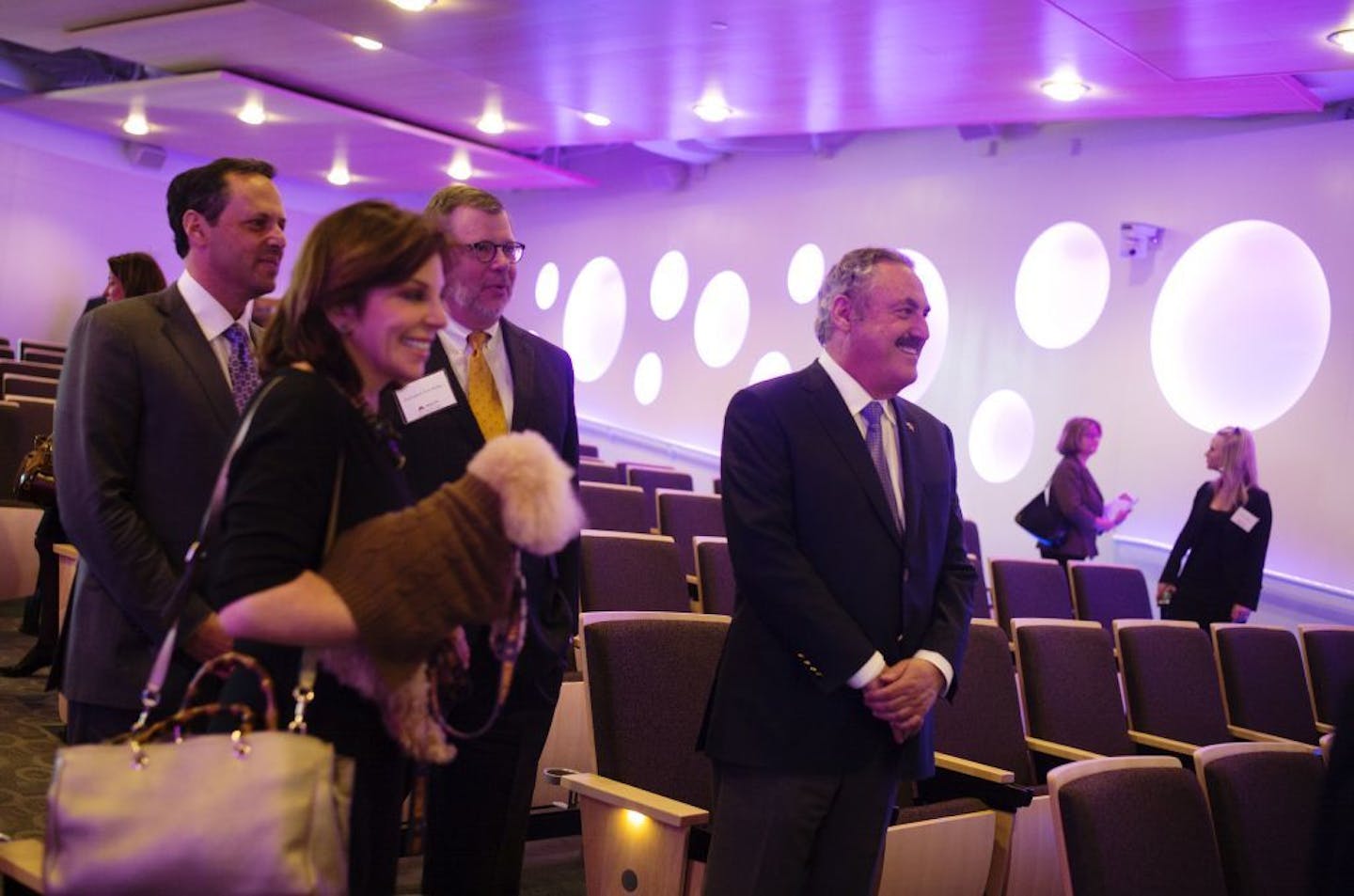 At the Minnesota Masonic Children's Hospital, Zygi Wilf and his wife Audrey, along with his brother Mark, and U of M Padmired the state of the art auditorium at the unveiling of the "Wilf Family Center" made possible through the Wilf Family Foundation. The auditorium can be used by doctors for conferences as well as movie nights for patients.