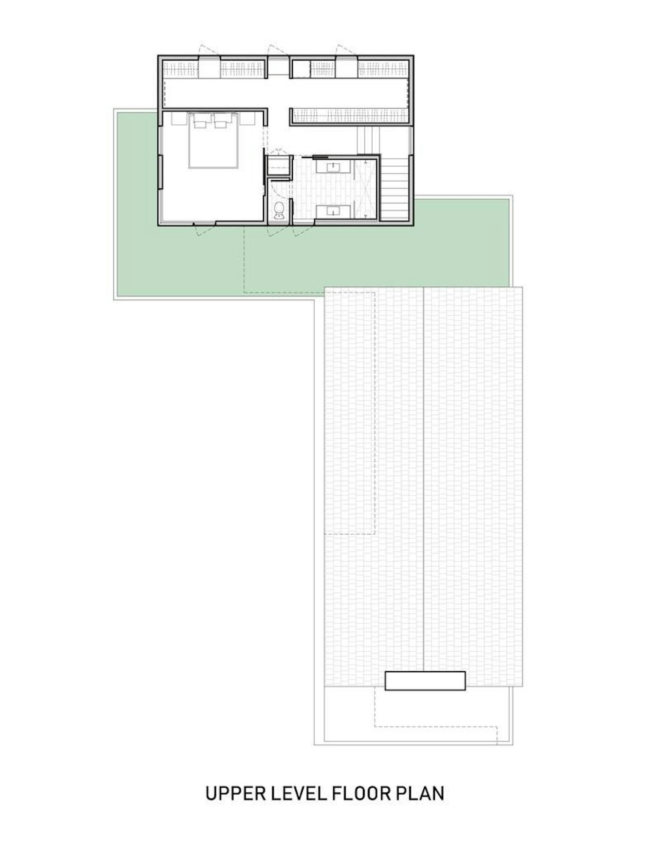Upper level floor plan by Peterssen/Keller Architecture