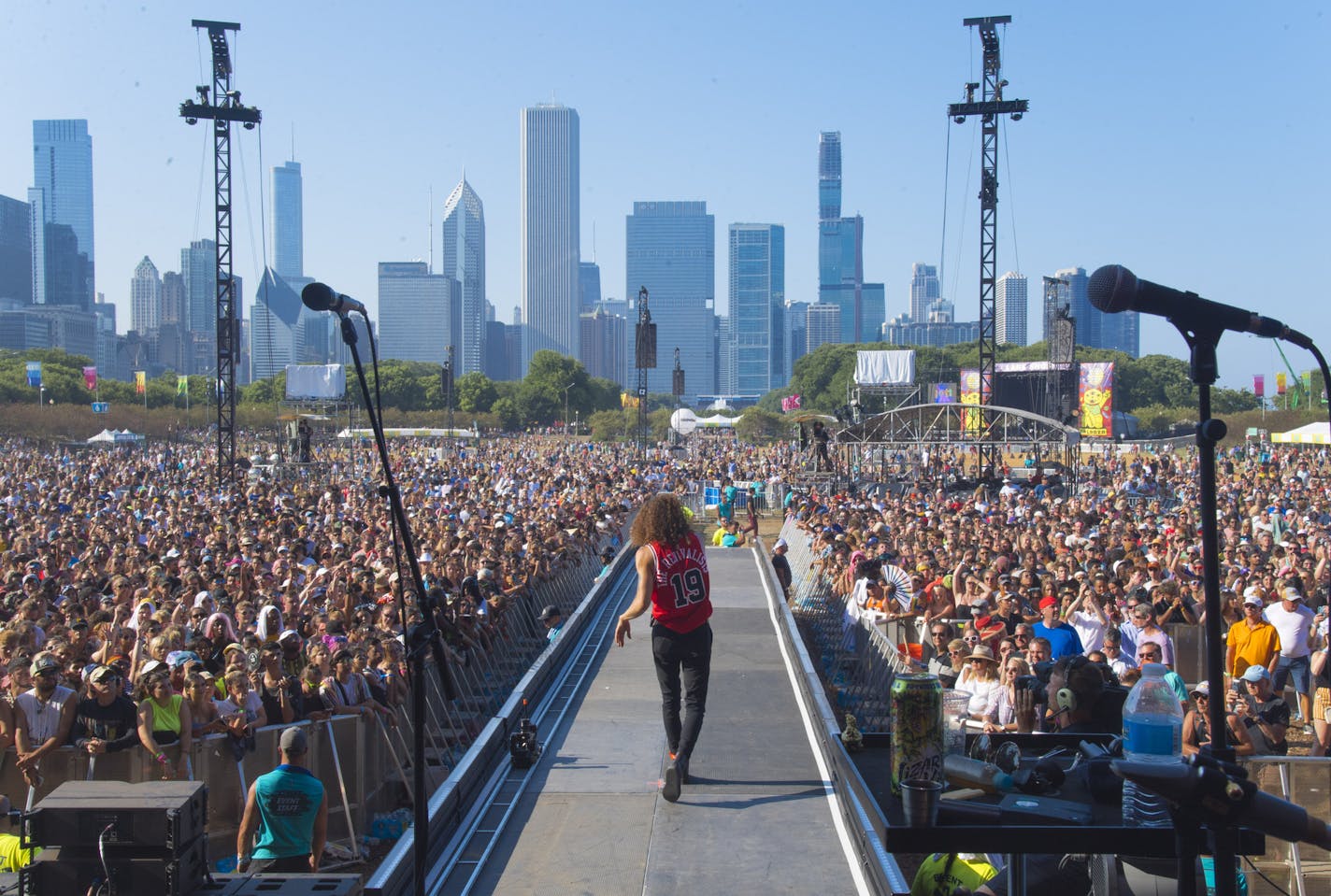 David Shaw of The Revivalists performs on day four of Lollapalooza in Grant Park on Sunday, Aug. 4, 2019, in Chicago. (Photo by Amy Harris/Invision/AP)