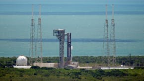 Boeing's Starliner capsule, atop an Atlas V rocket, sits the launch pad at Space Launch Complex 41 after being scrubbed Saturday, June 1, 2024, in Cap